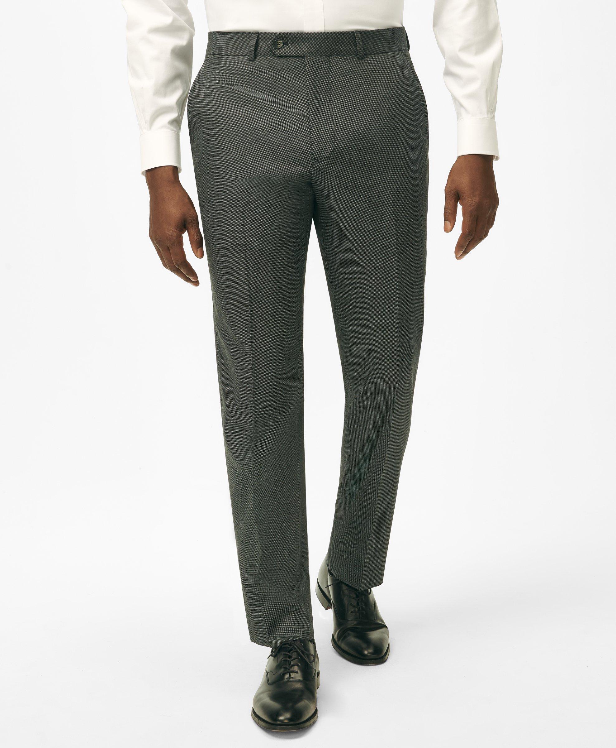 Brooks Brothers Explorer Collection Classic Fit Wool Nailhead Suit Pants In Grey