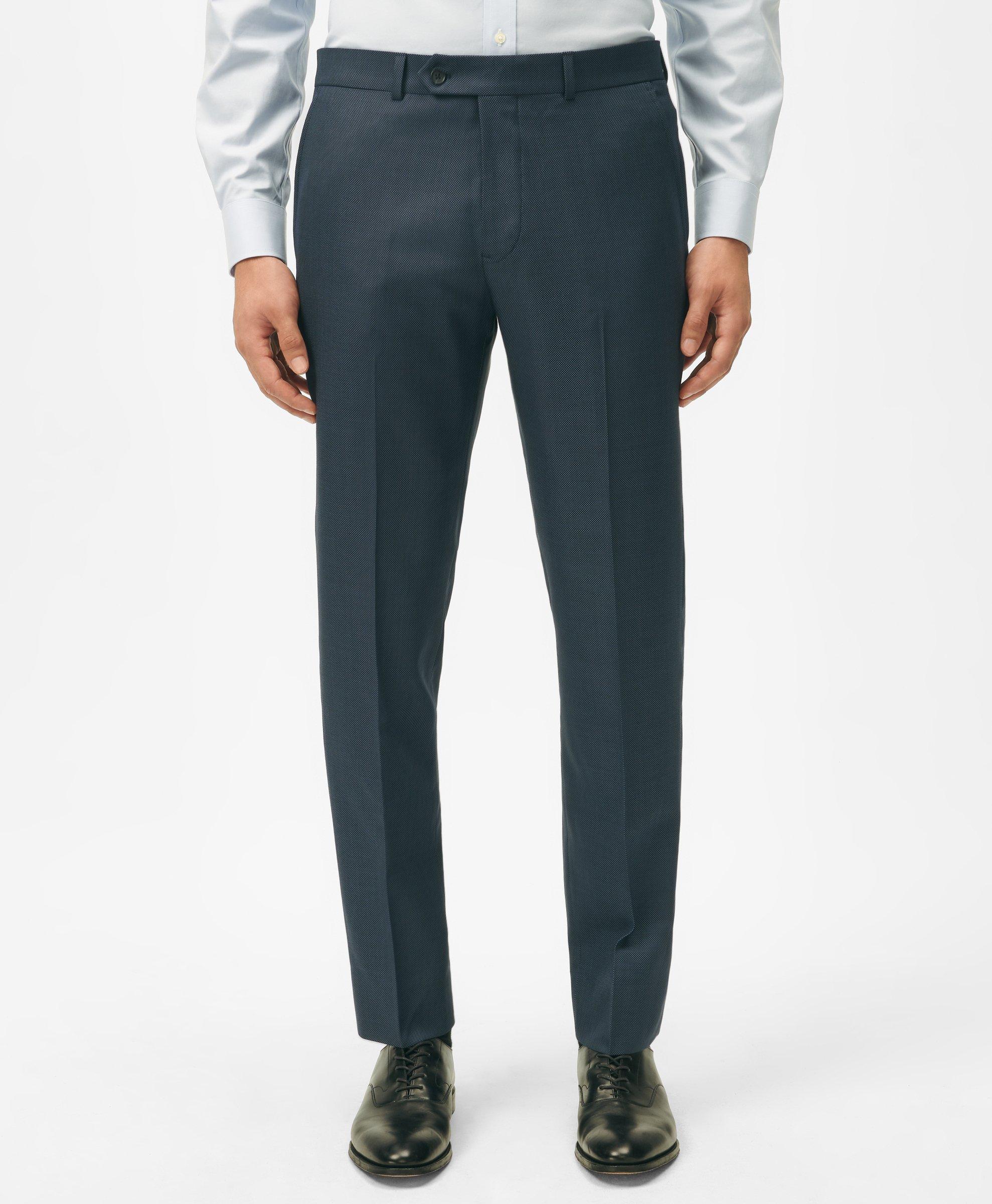 Brooks Brothers Explorer Collection Slim Fit Wool Nailhead Suit Pants In Blue