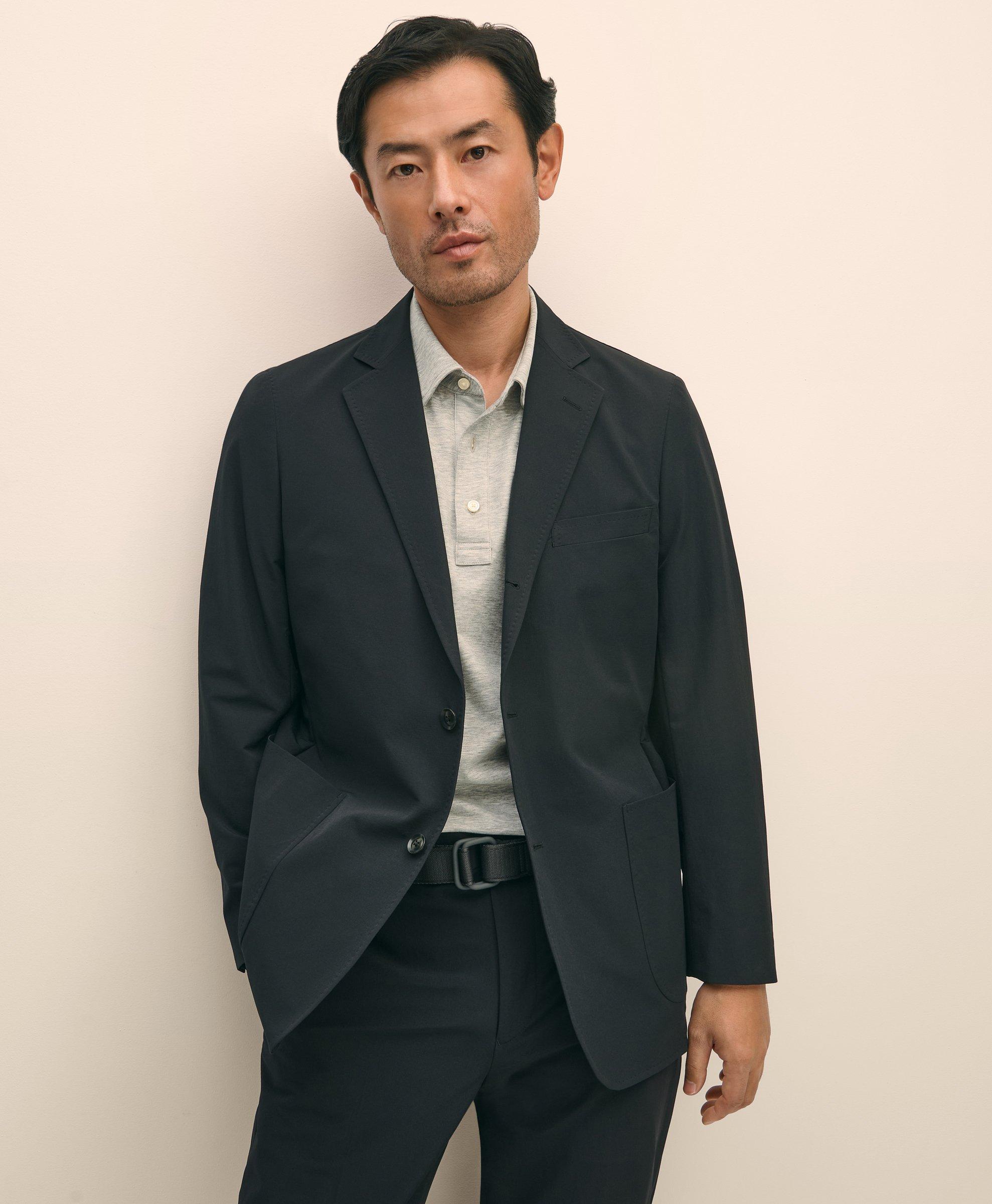 Brooks Brothers Slim Fit Lightweight Bi-stretch Suit Jacket In Black