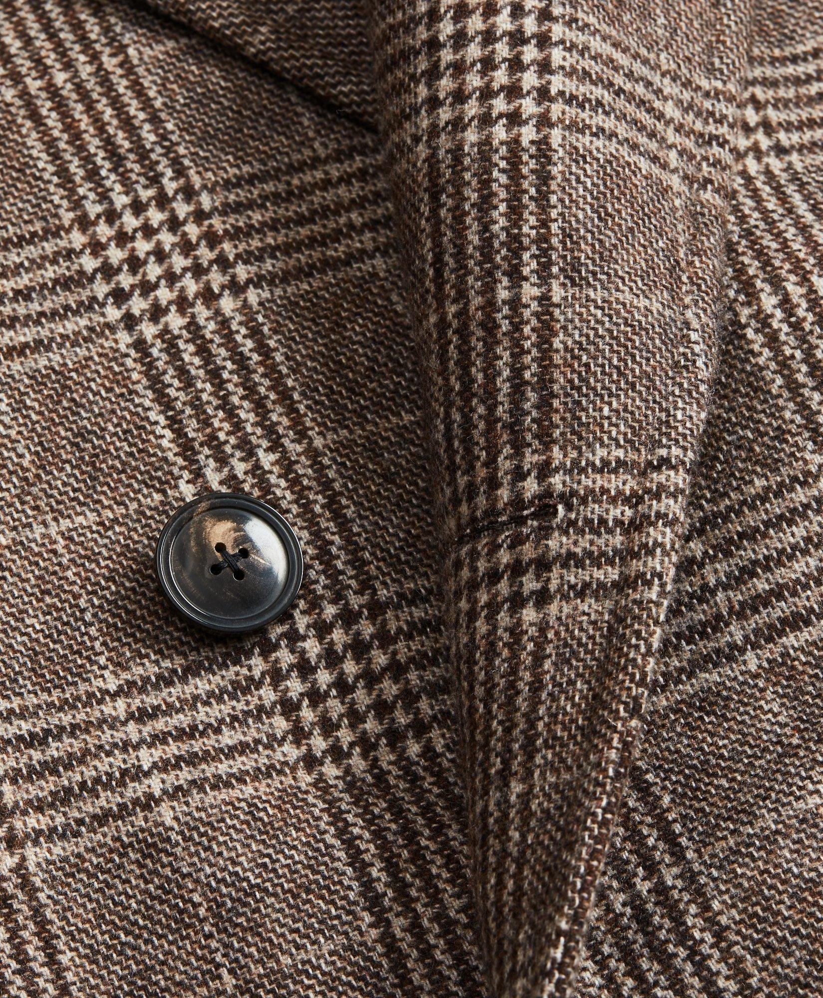 Golden Fleece® Double-Breasted Plaid Topcoat