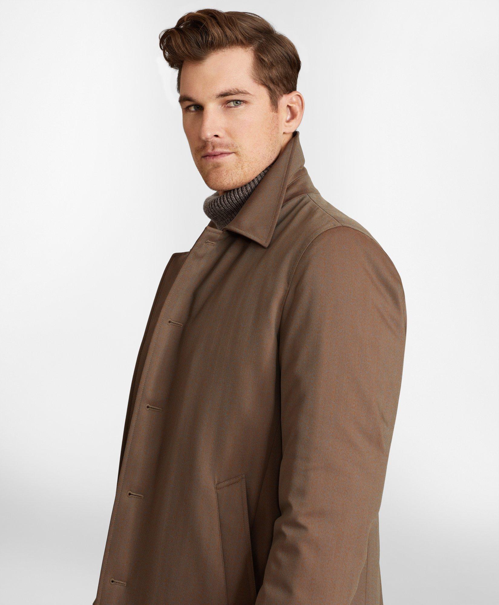 Mens fleece hot sale trench coat