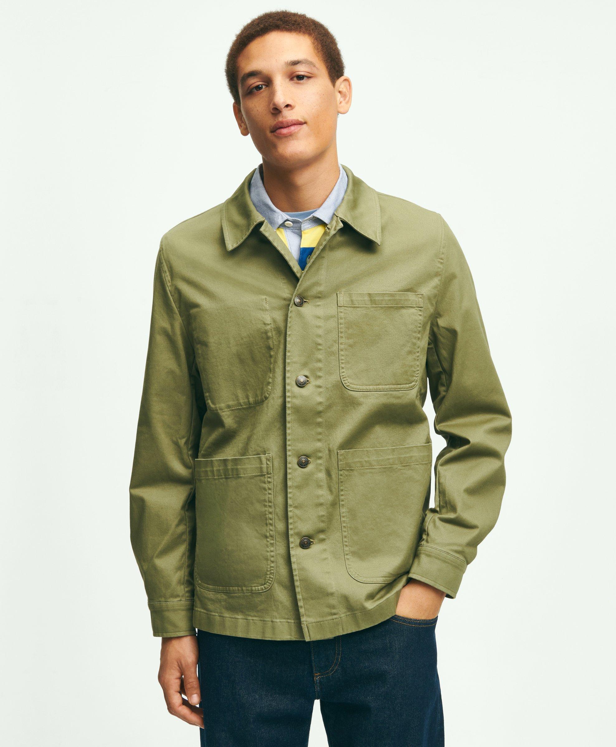 Lucky Brand Women's Twill Stand-collar Utility Jacket In Olive