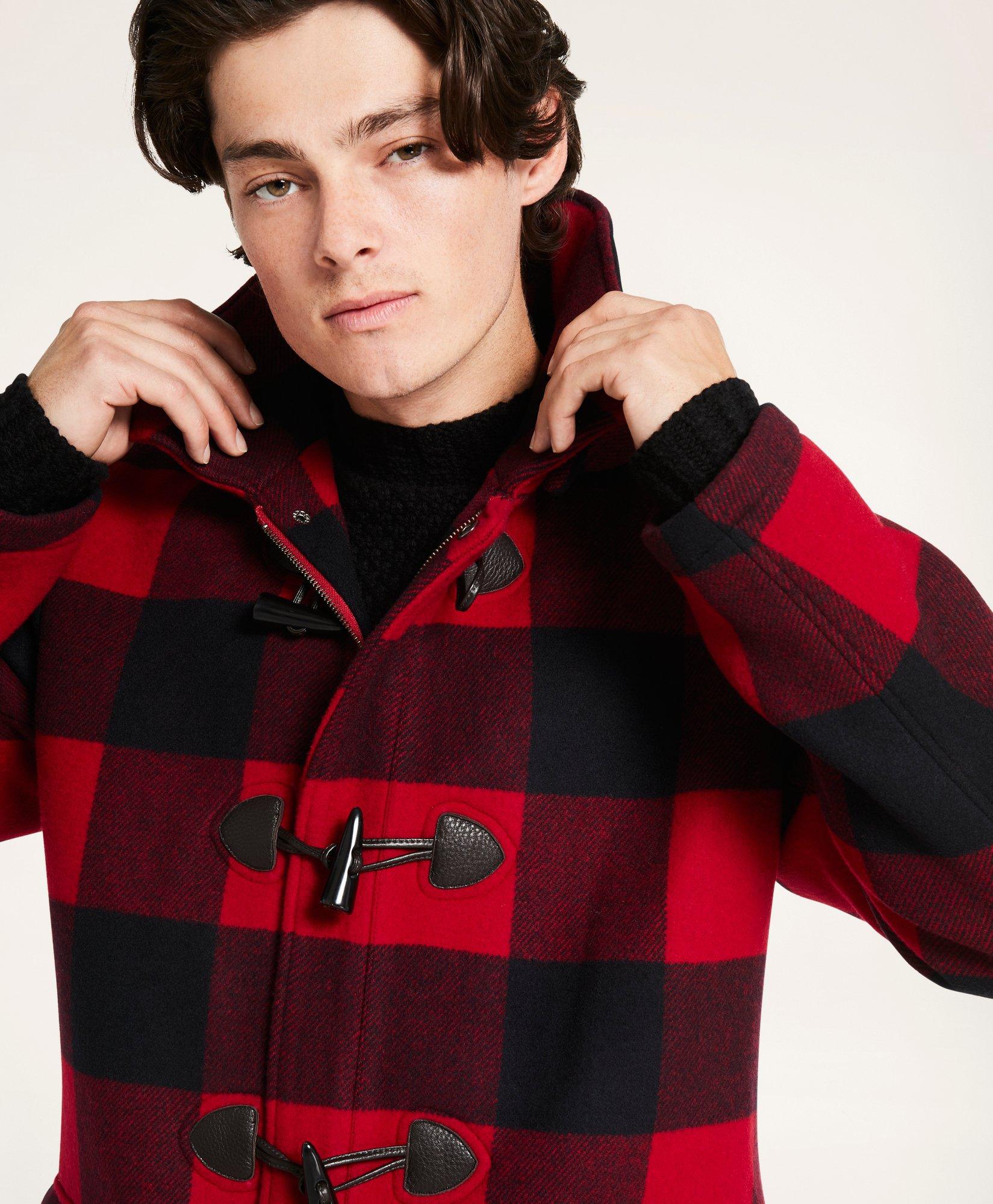 Checked clearance duffle coat