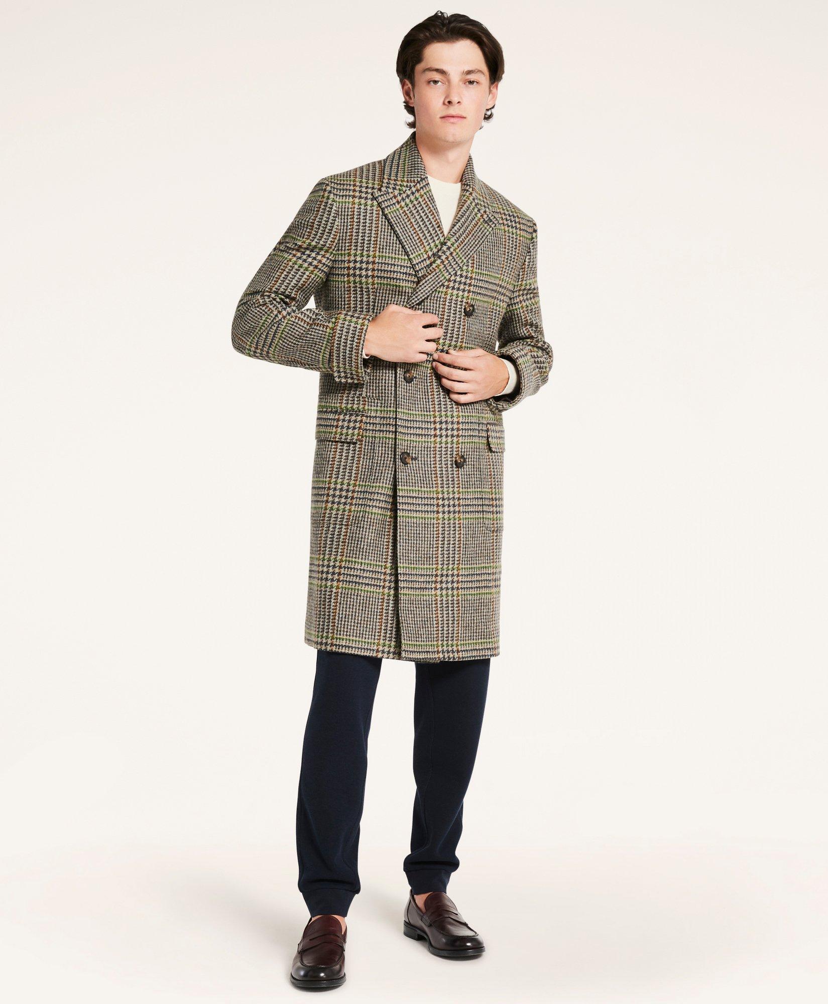 Mens on sale plaid topcoat