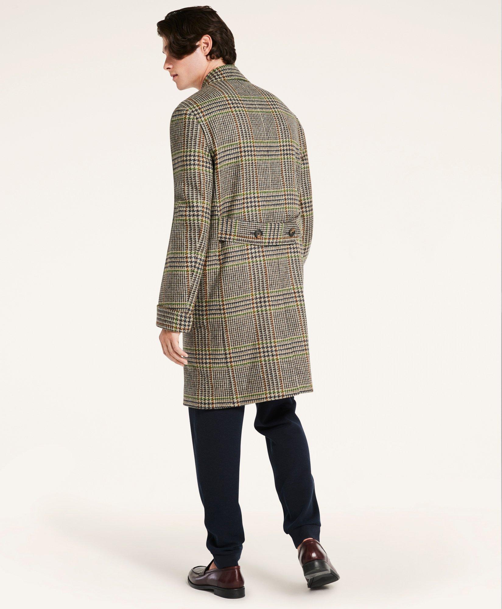 Plaid topcoat discount