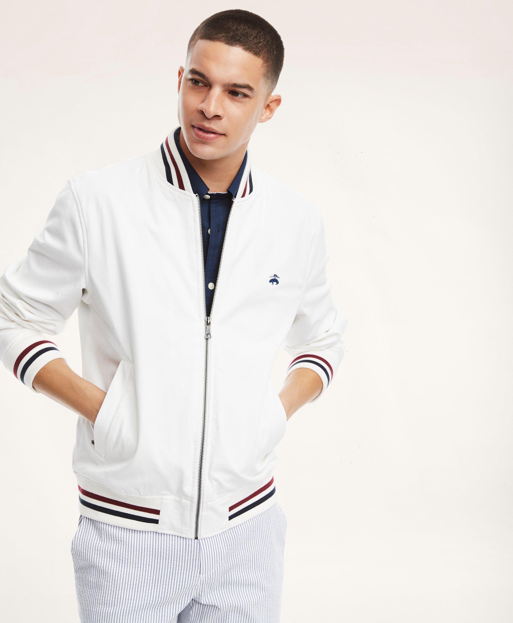 White on sale jacket bomber