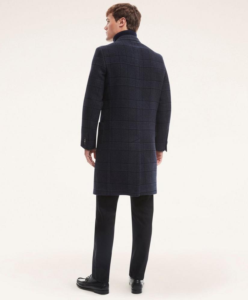 Wool Blend Glen Plaid Top Coat, image 2