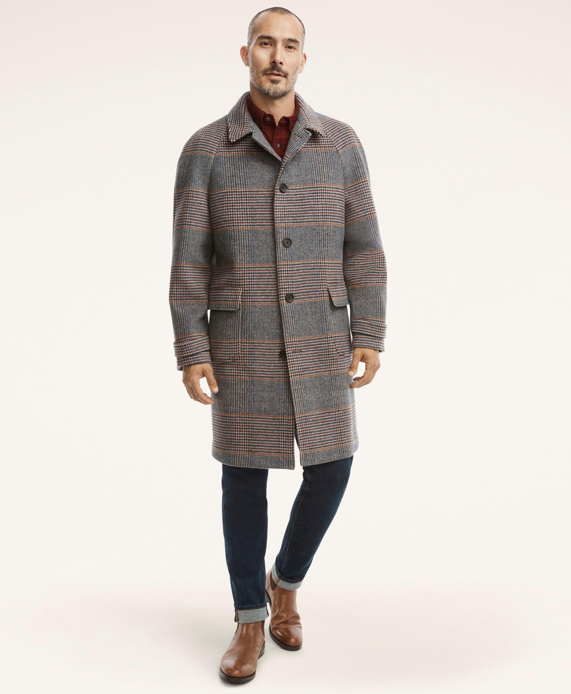 Wool Blend Balmacaan Coat