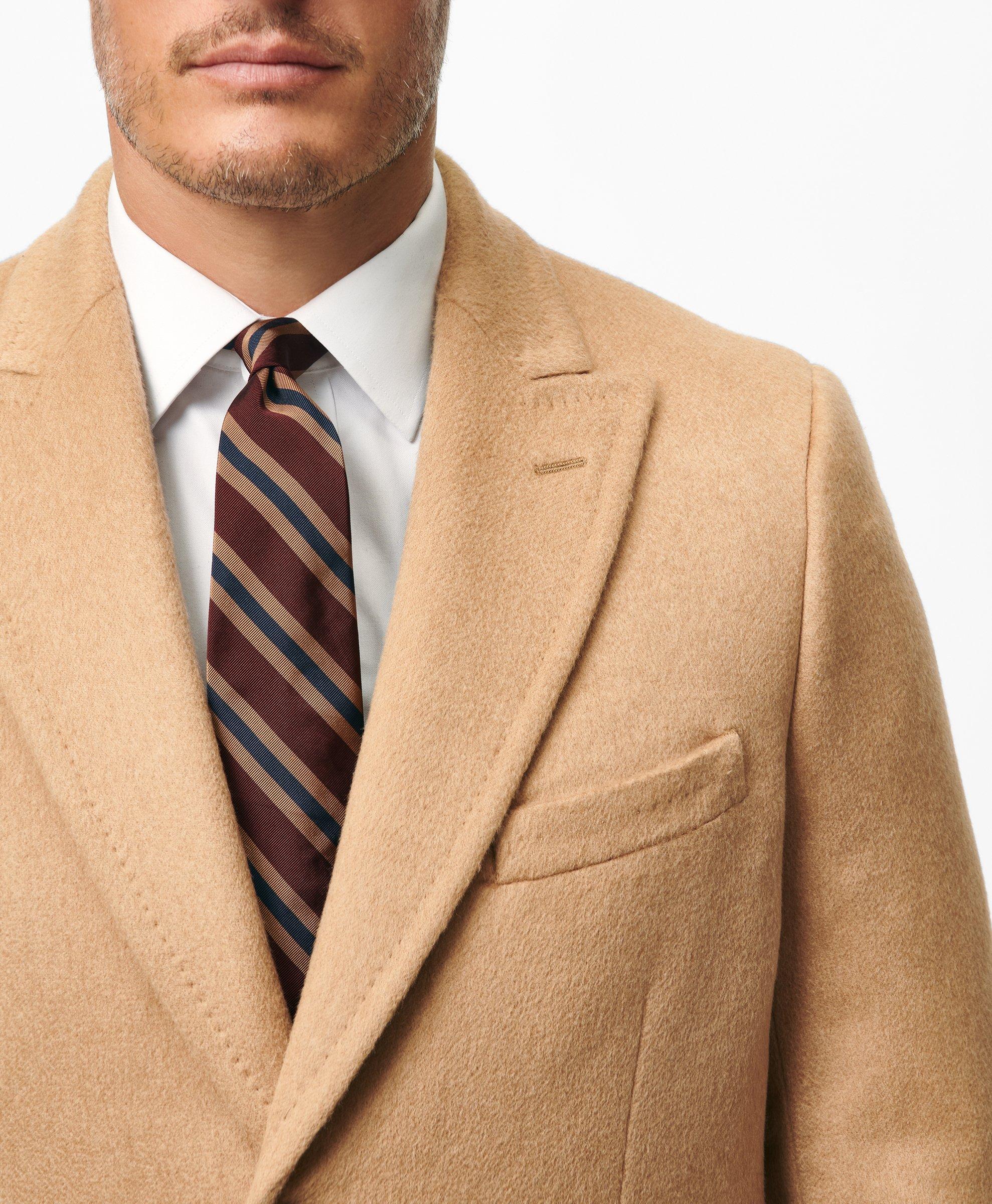 Camel Hair Peak Lapel Coat