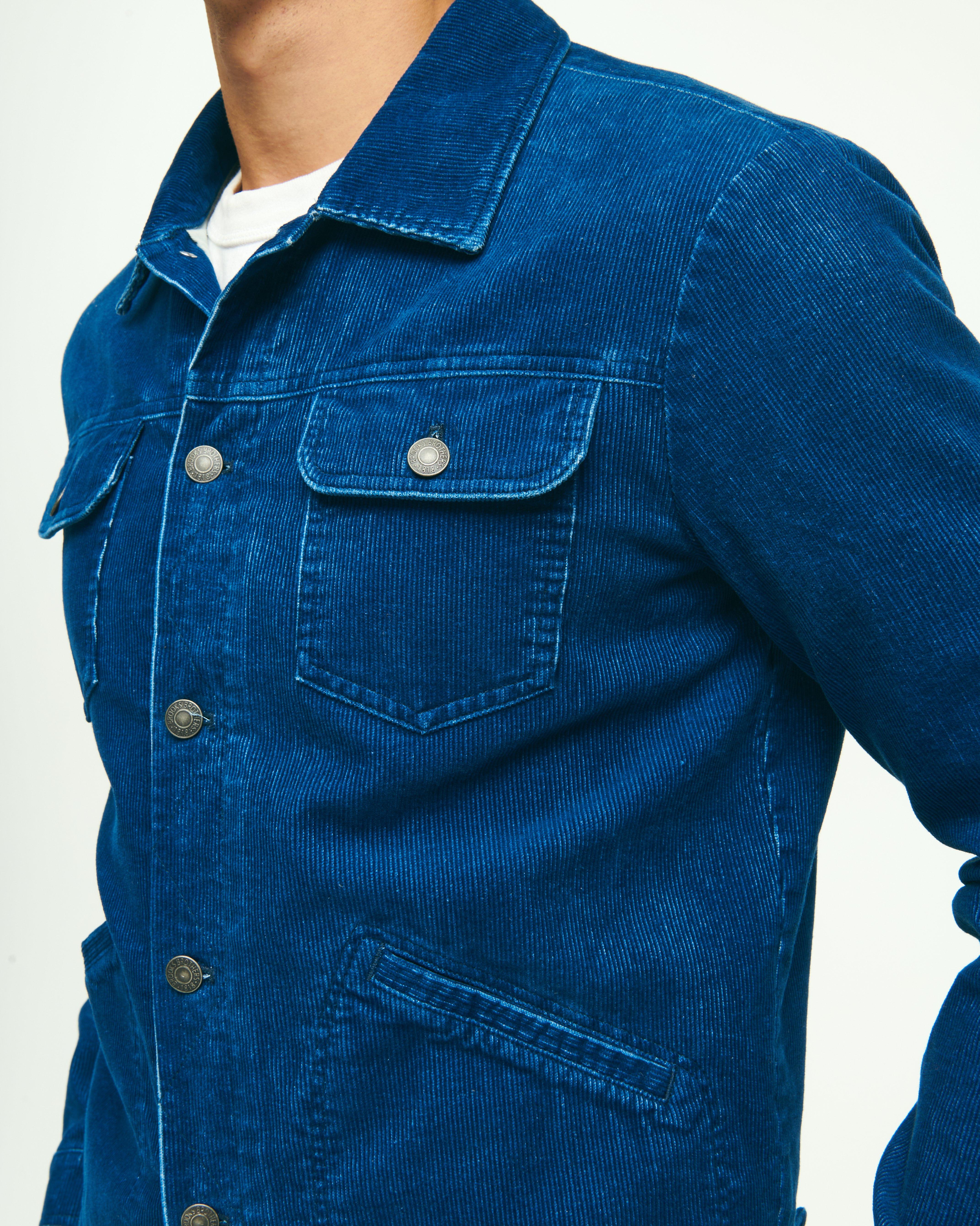 Medium Wale Corduroy Indigo Trucker Jacket