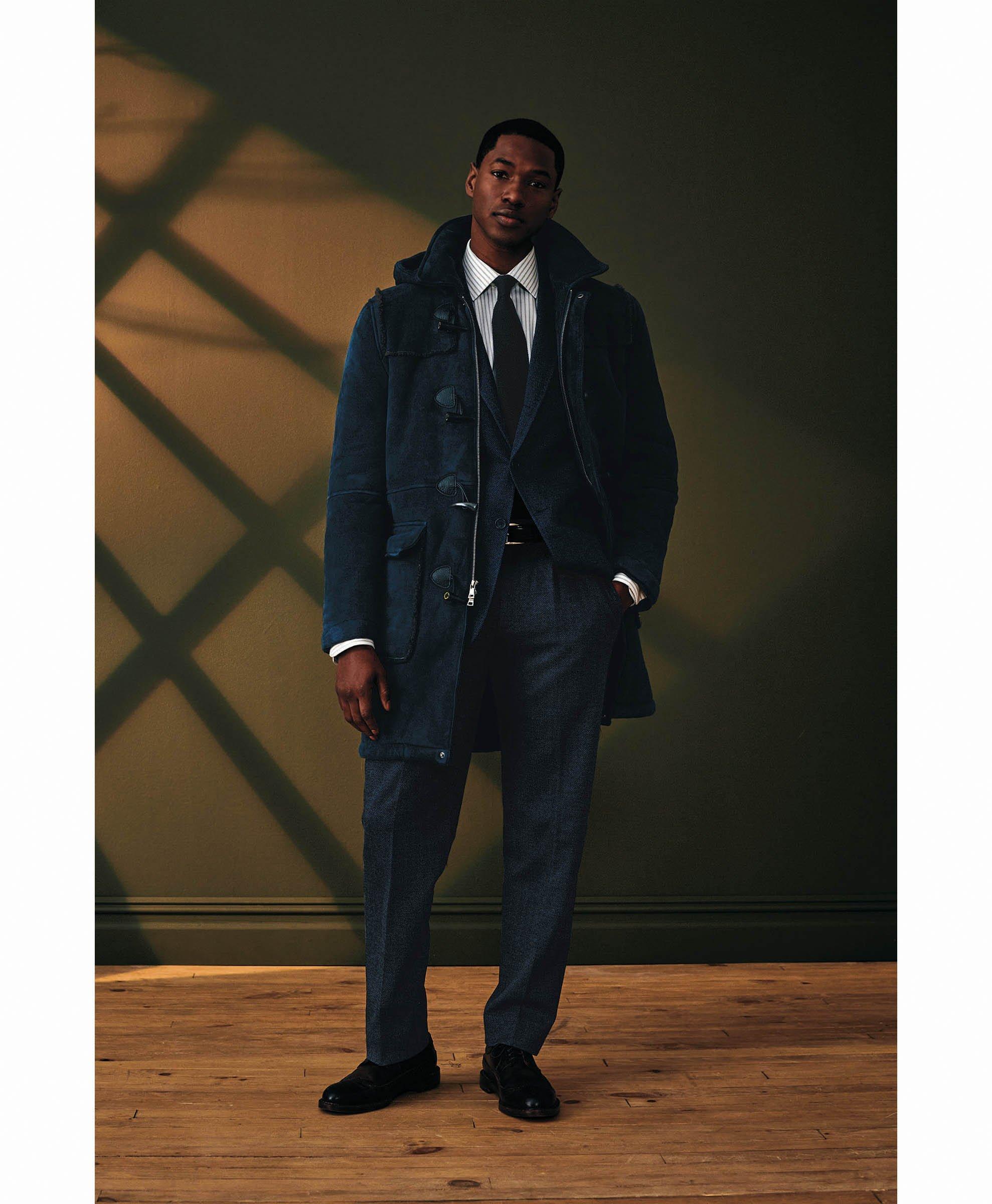 suede duffle coat