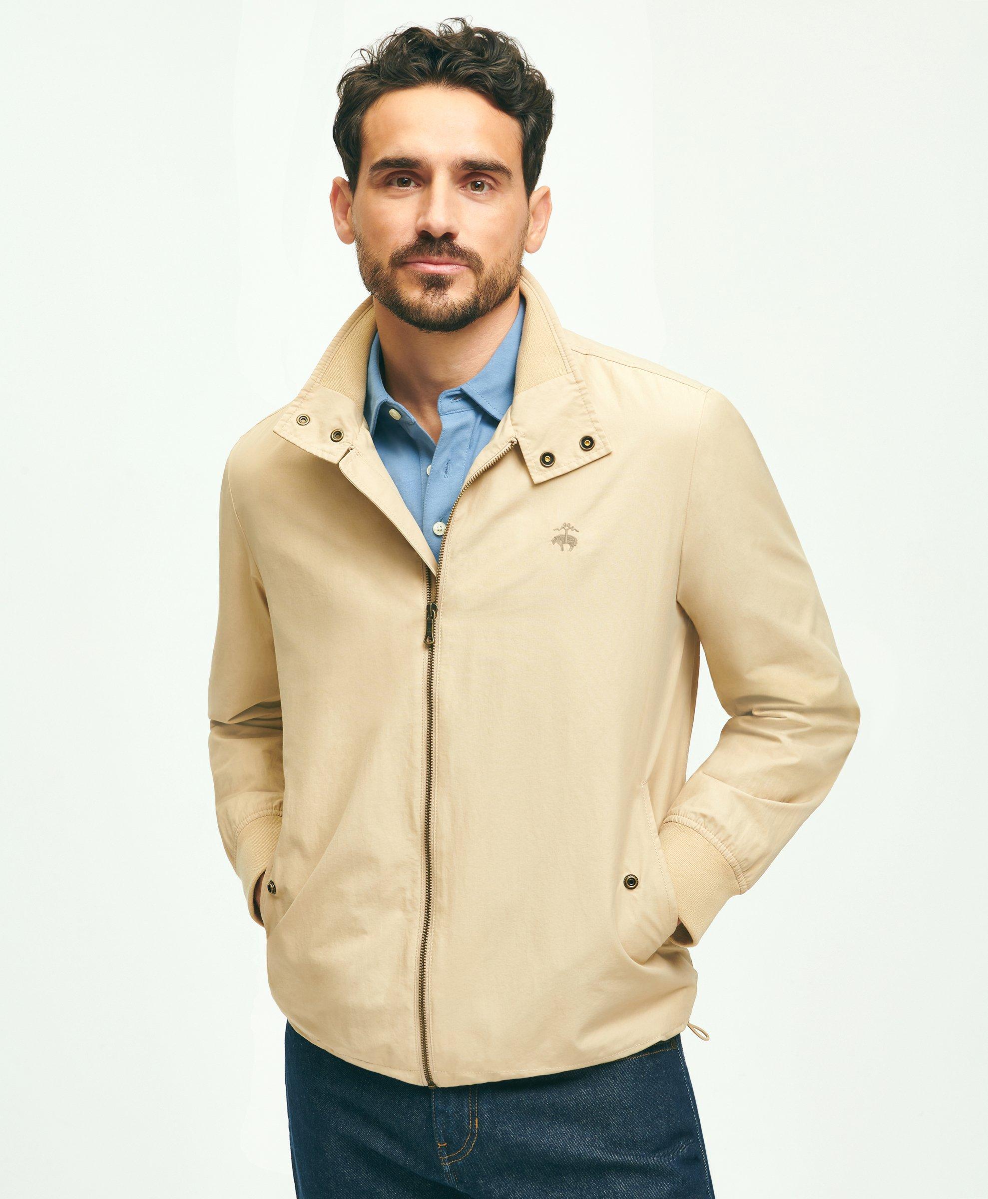 Beige shop harrington jacket