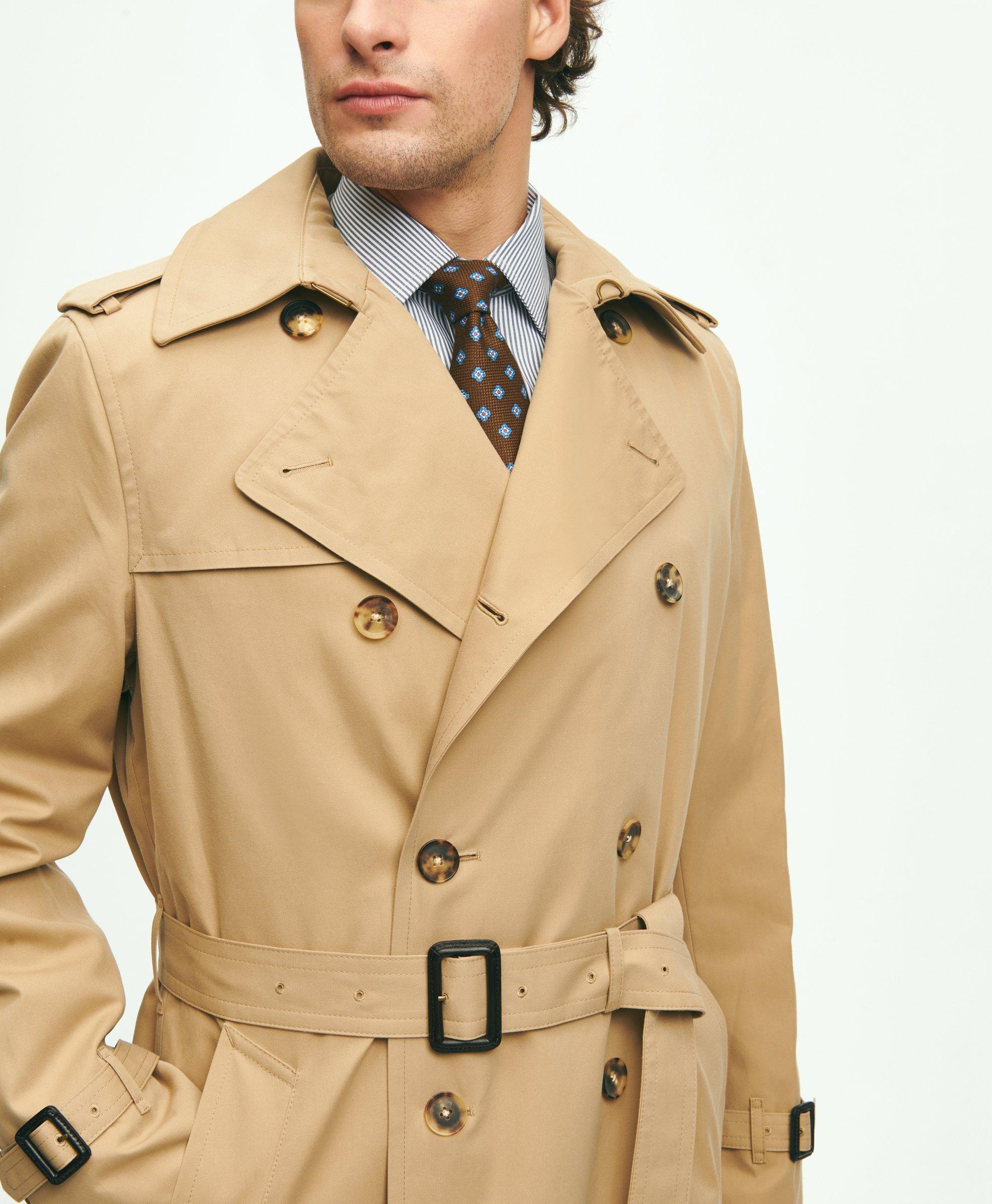 Tan trench coat clearance mens