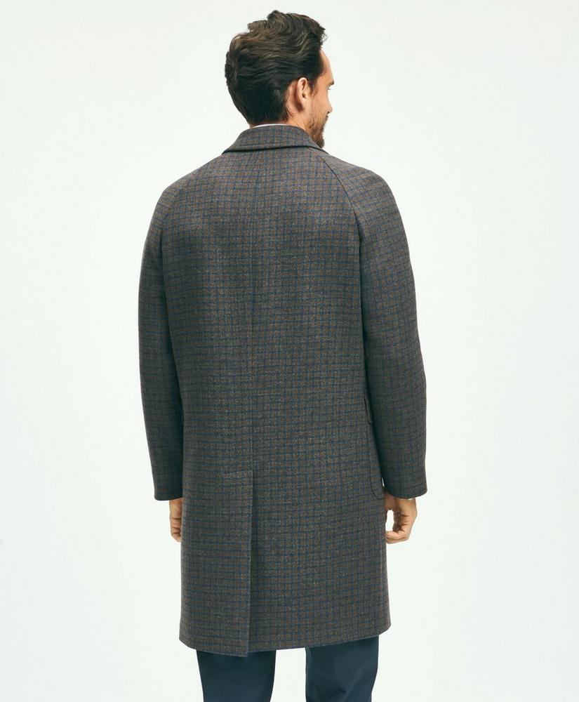Wool Blend Balmacaan Guncheck Coat, image 4