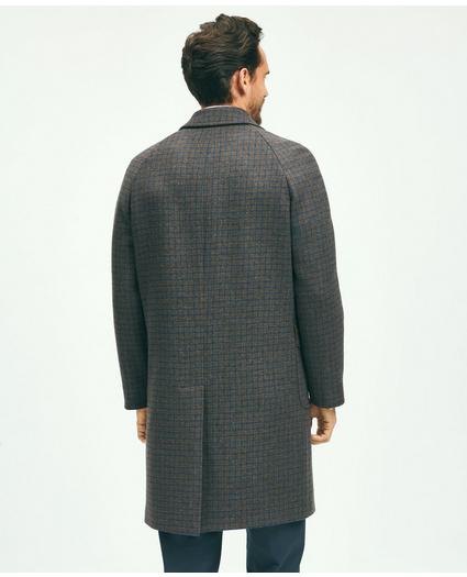 Wool Blend Balmacaan Guncheck Coat, image 4