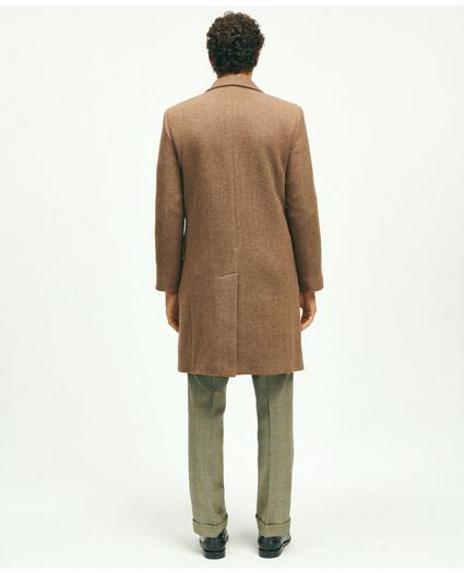 Wool Blend Double-Faced Double Breasted Herringbone Overcoat, image 3