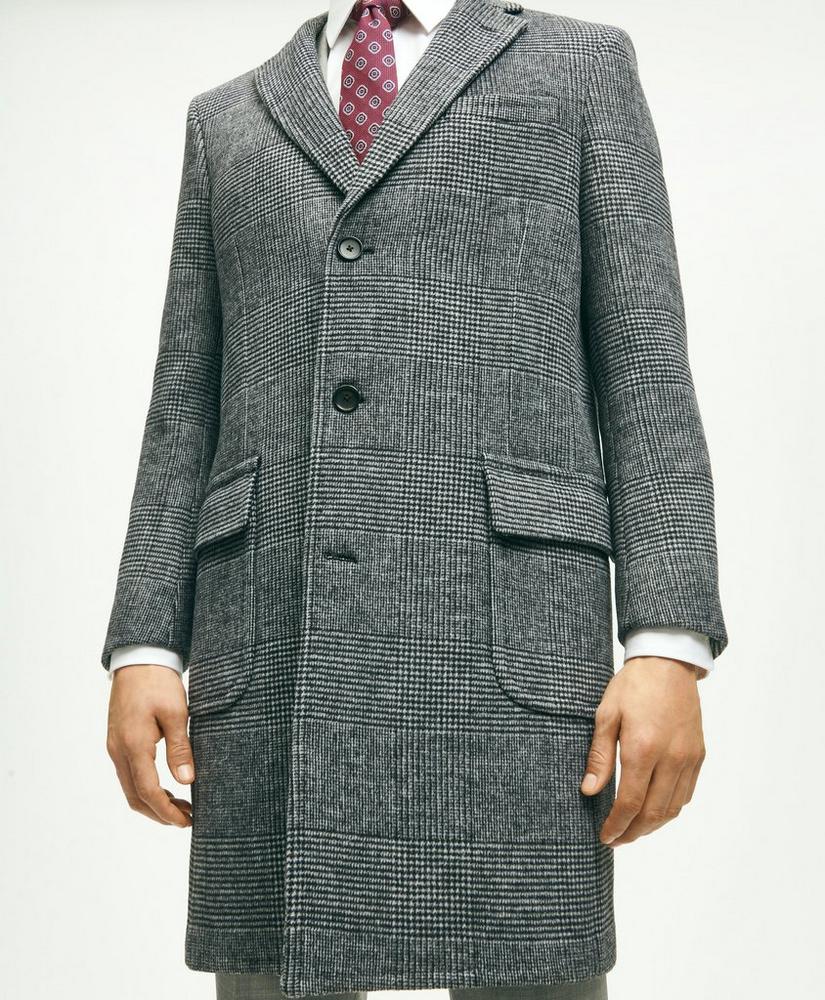 Wool Blend Double-Faced Glen Plaid Overcoat, image 6