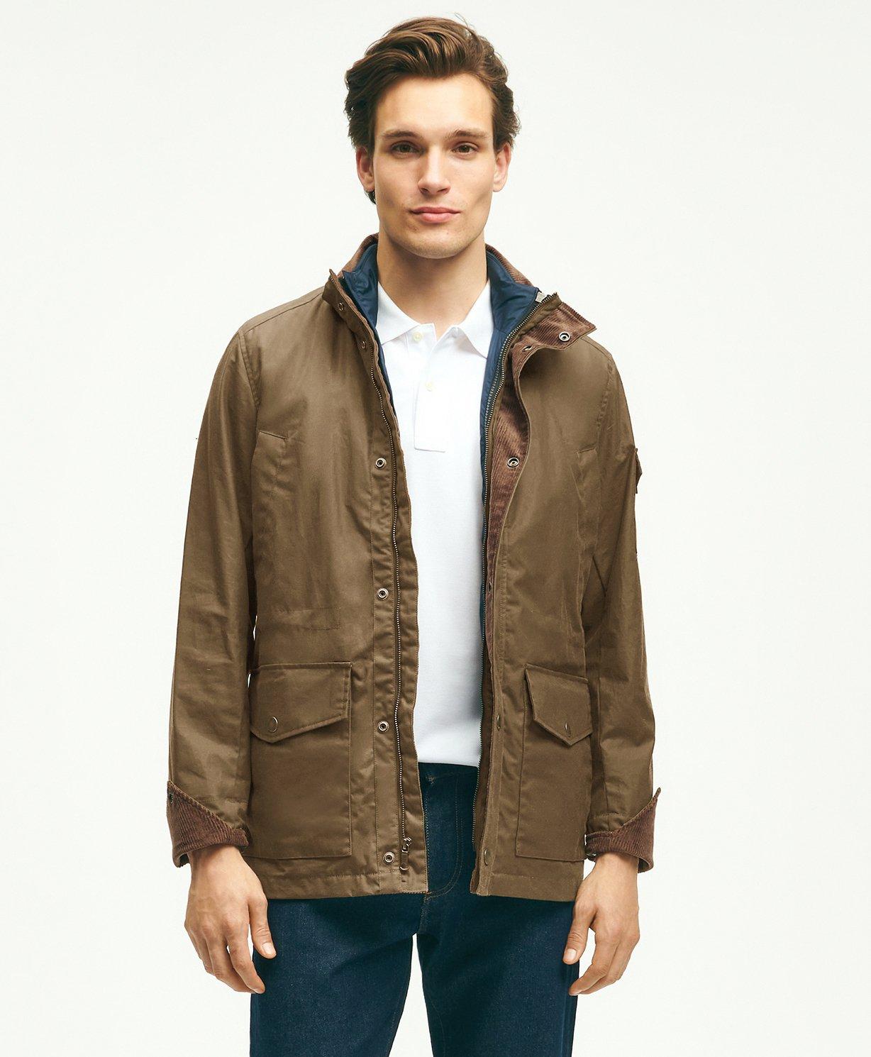 Brooks Brothers Men's Cotton Bomber Jacket | Dark Beige | Size Xs - Shop Holiday Gifts and Styles