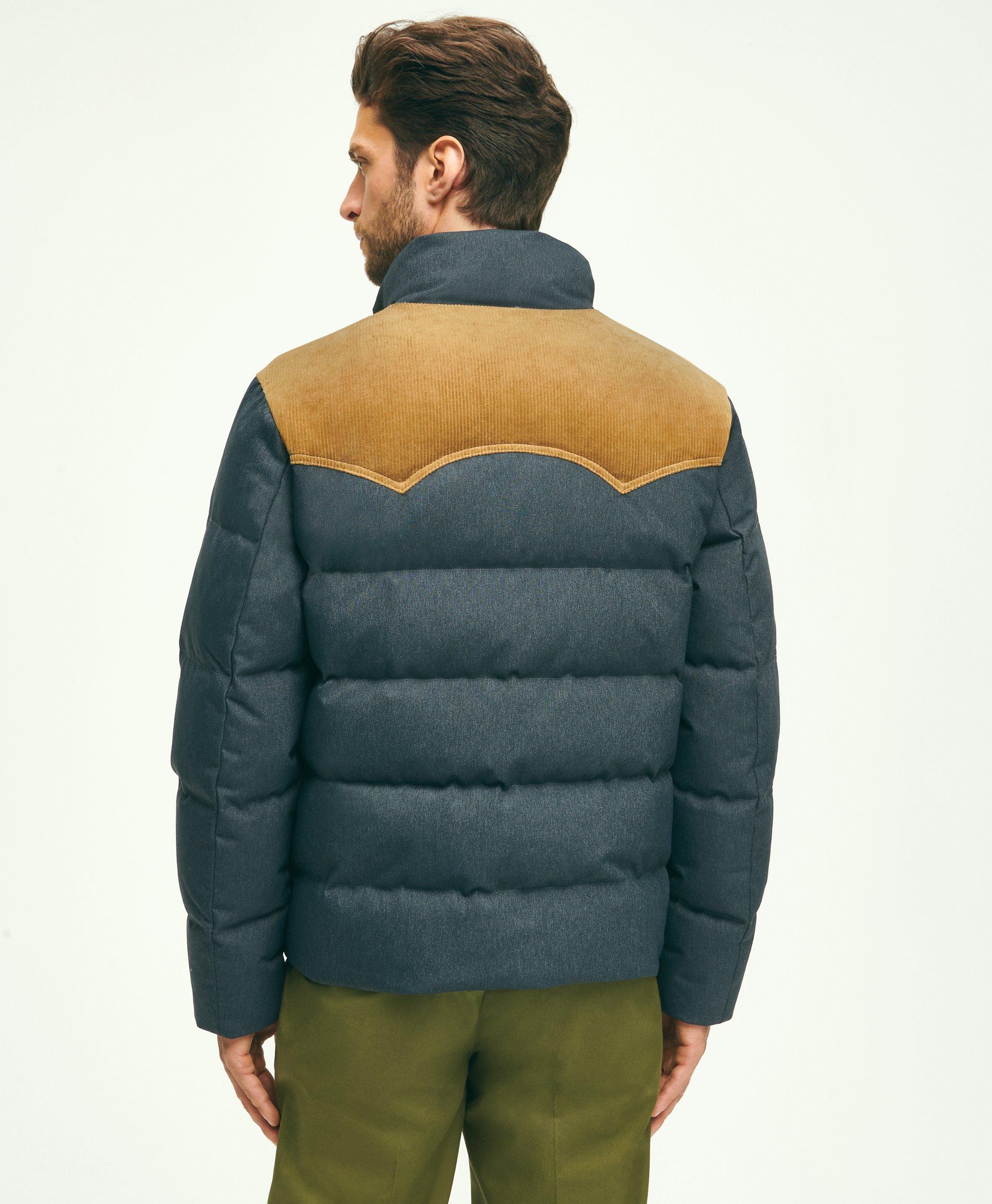 KidSuper Men's Checkered Puffer Jacket, Blue, Men's, XL, Coats Jackets & Outerwear Winter Coats Parkas & Puffer Coats