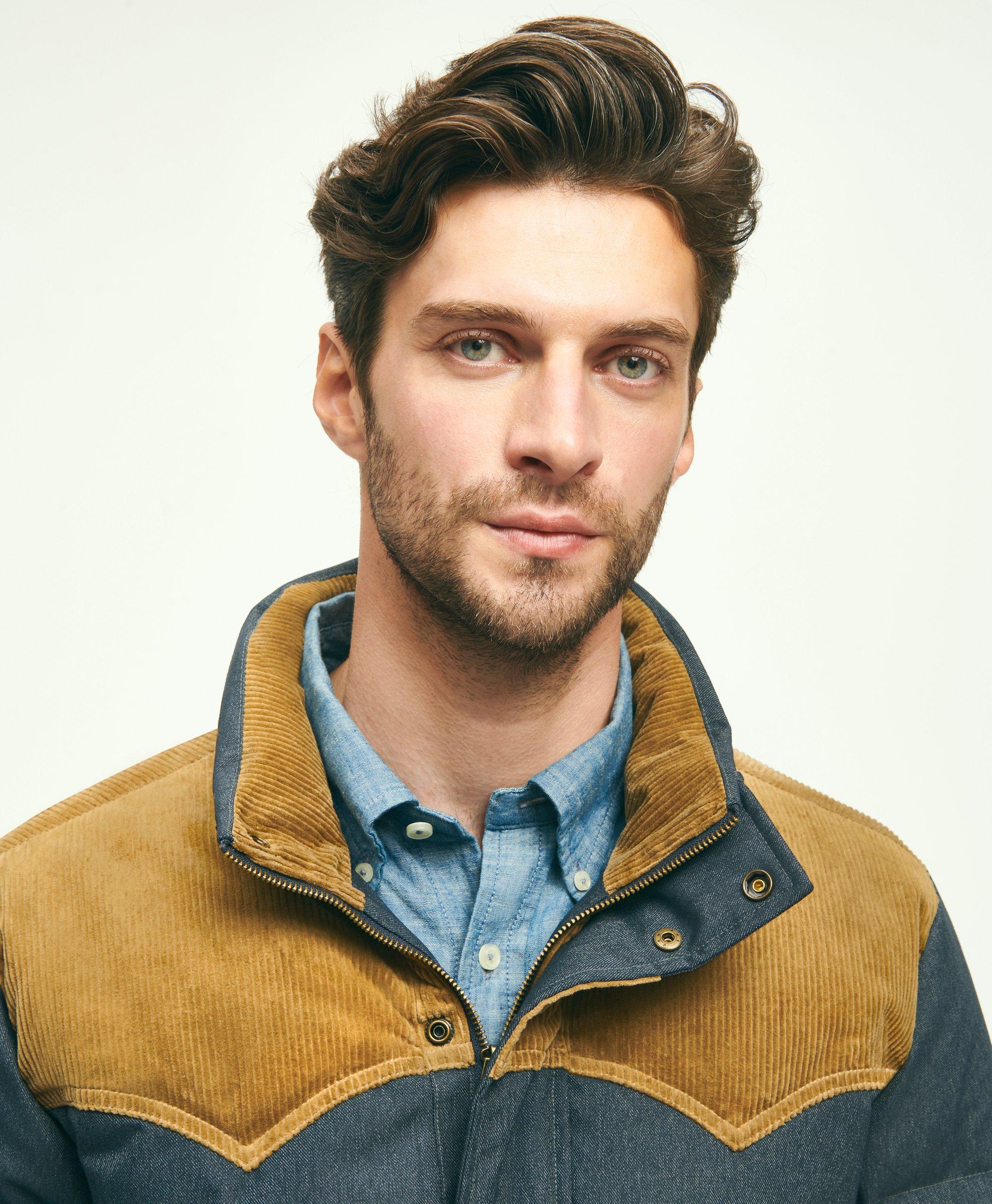 Denim Jackets for Tall Men in Medium Blue