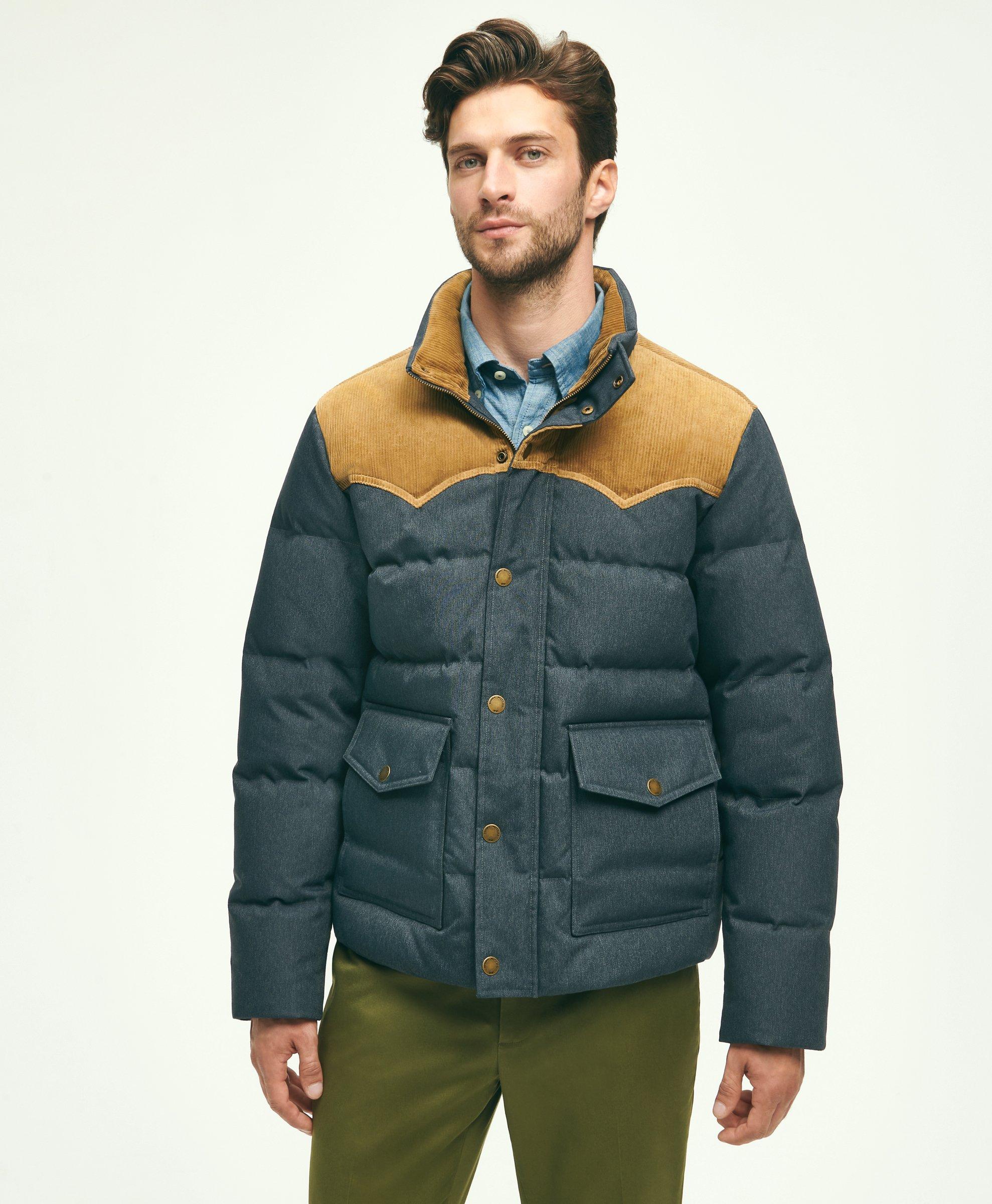 Denim puffer hotsell