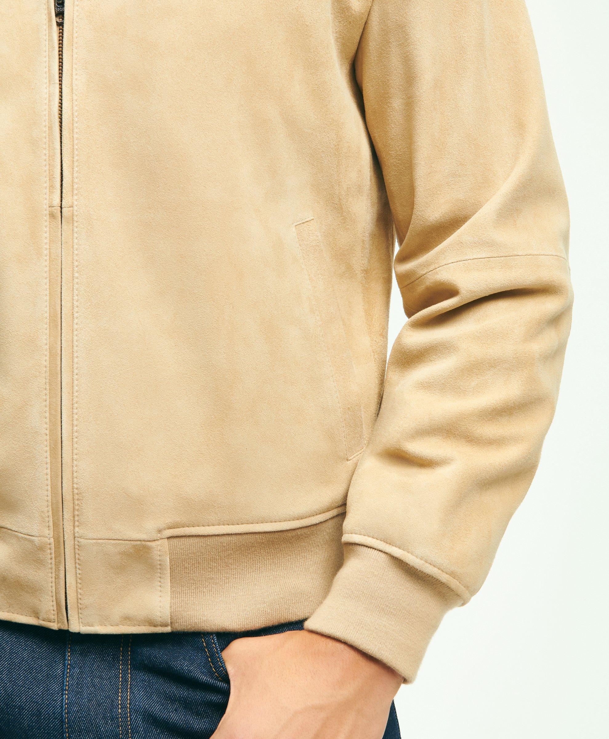 Suede Bomber Jacket - Brown