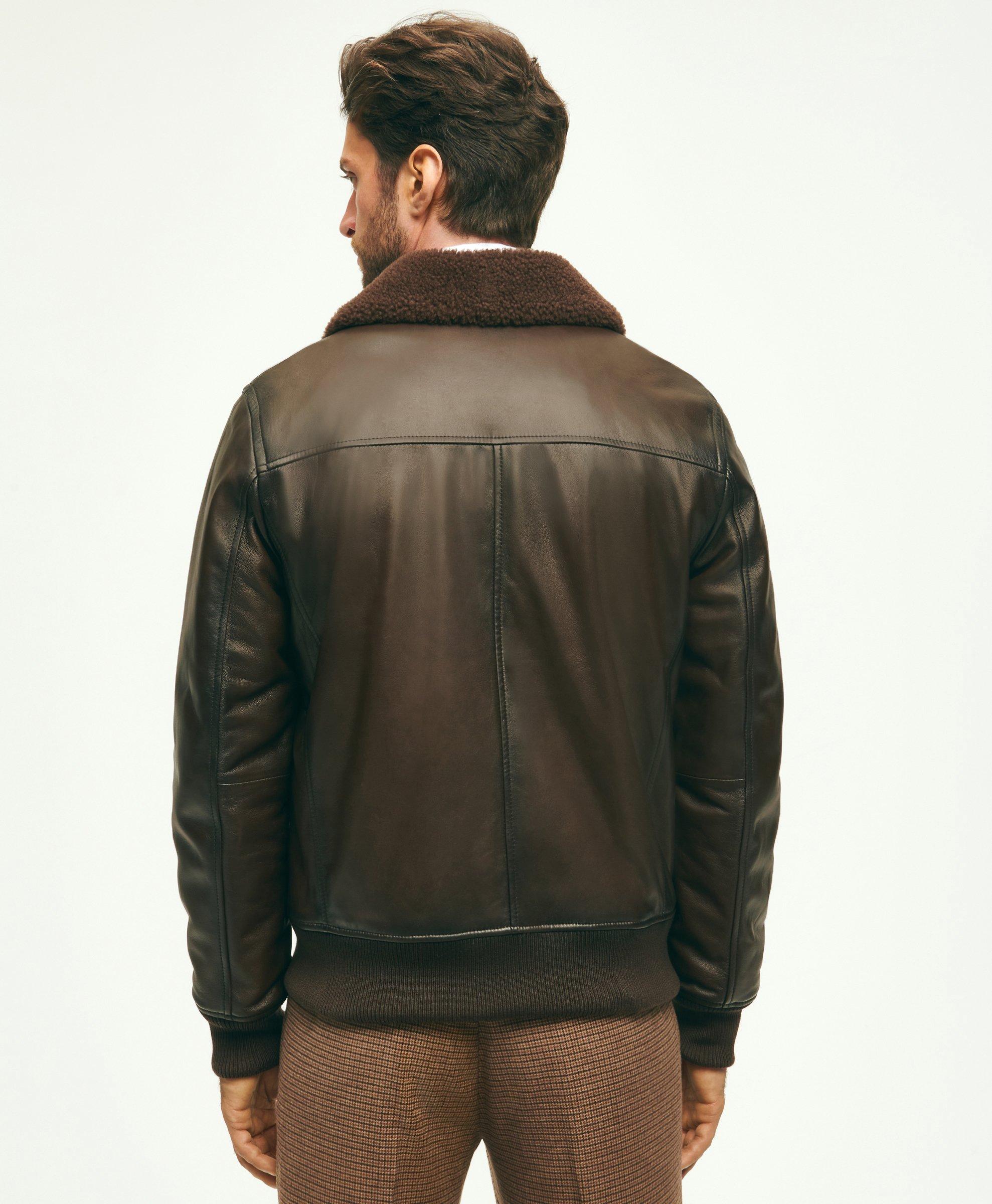 Leather Shearling Flight Jacket