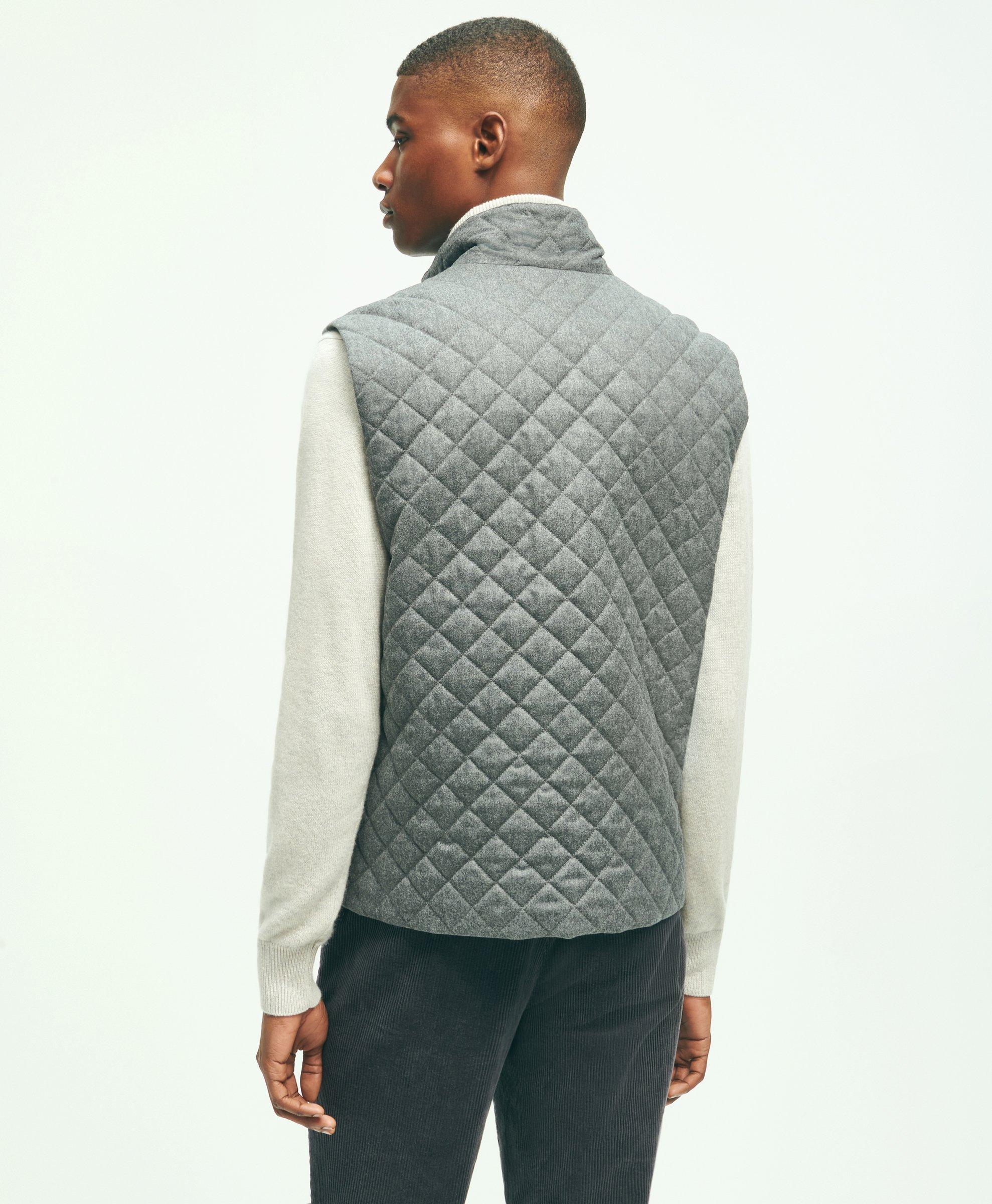 Wool Down Diamond Quilted Vest