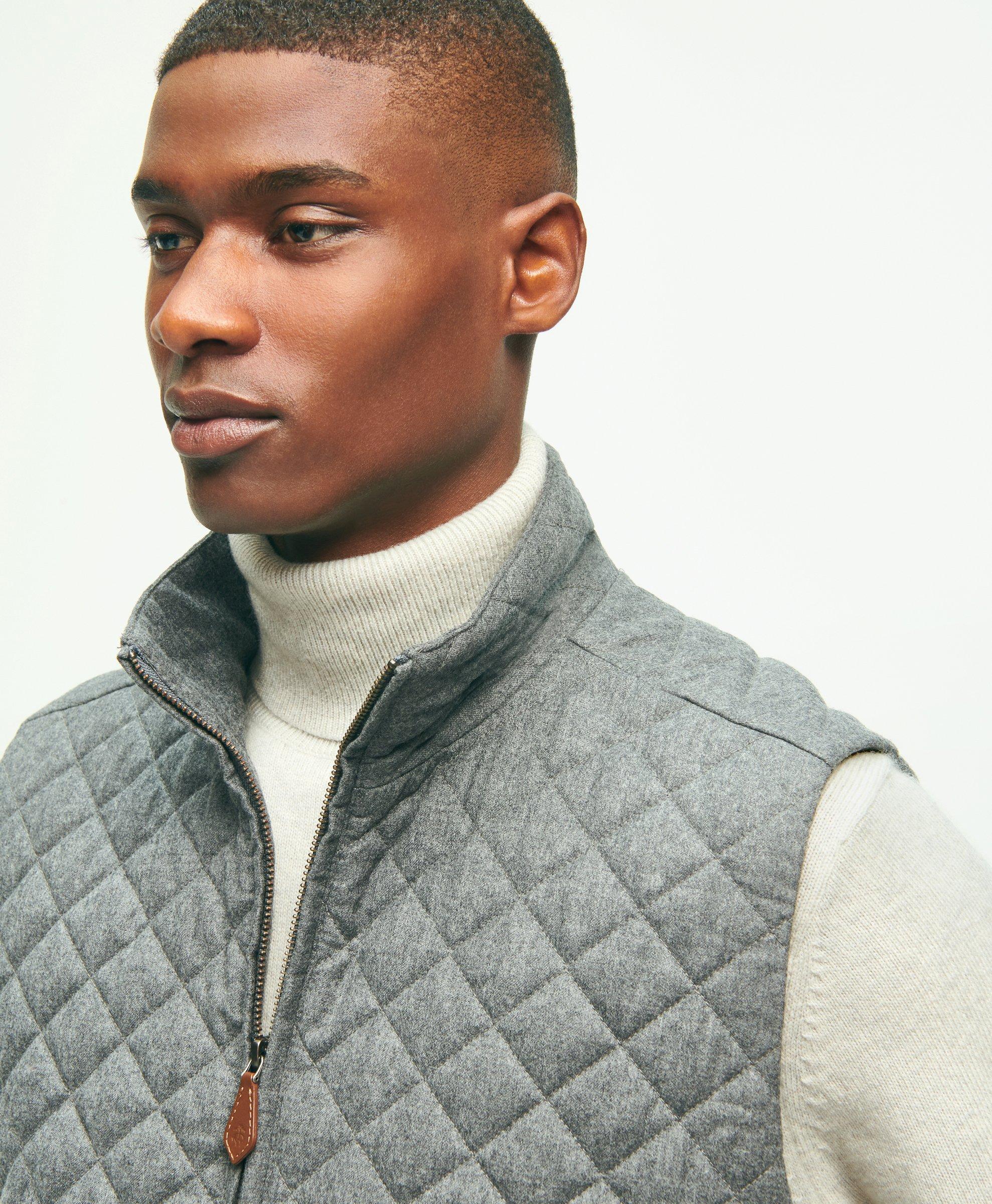 Wool Down Diamond Quilted Vest