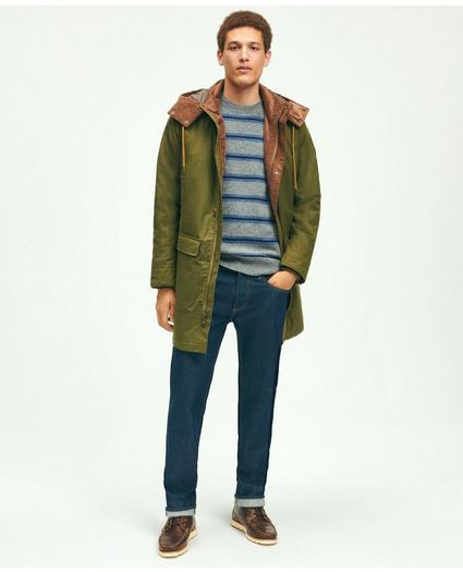 Cotton Hooded Waxed Parka, image 1