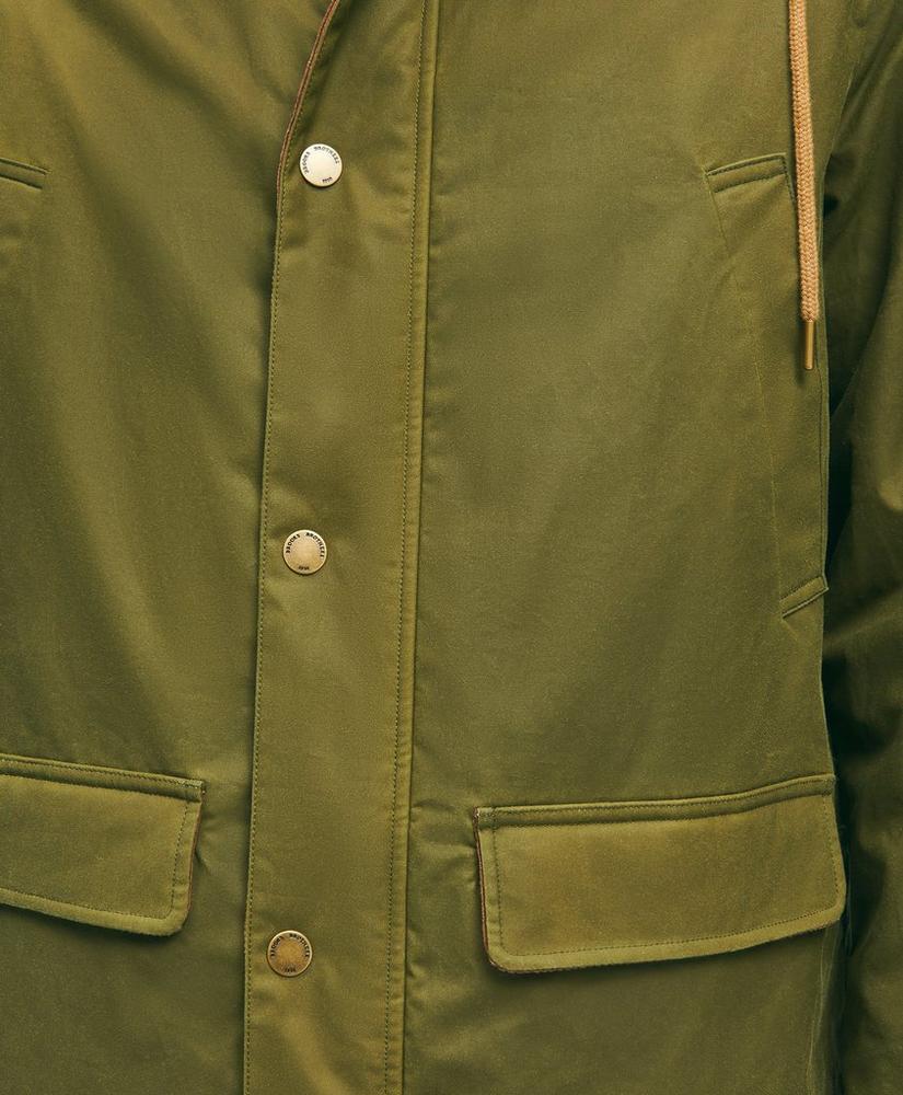 Cotton Hooded Waxed Parka, image 8