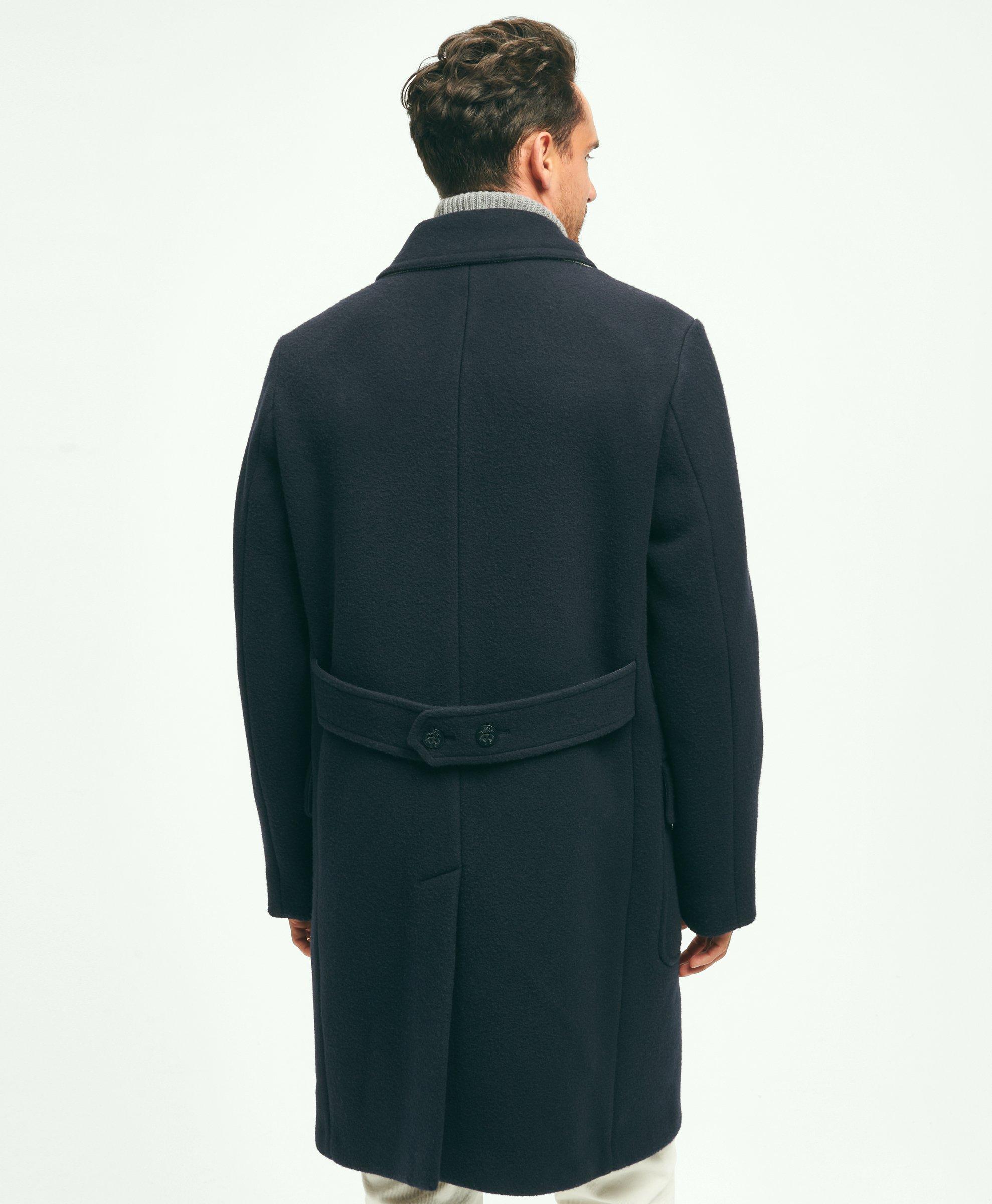 Statement Men's Full Length 100% Wool Top Coat - Double Breasted