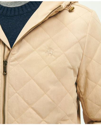 Cotton Blend Hooded Quilted Bomber Jacket, image 4