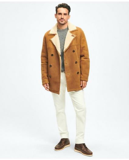 Shearling Double-Breasted Coat, image 3