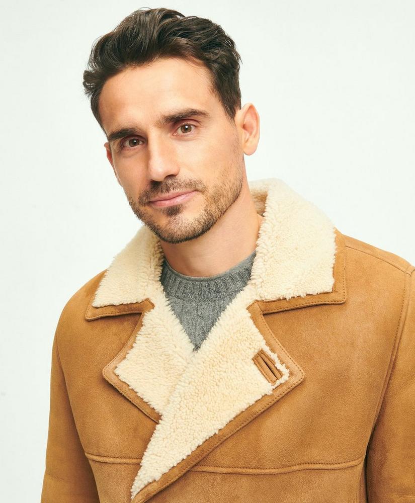 Shearling Double-Breasted Coat, image 5