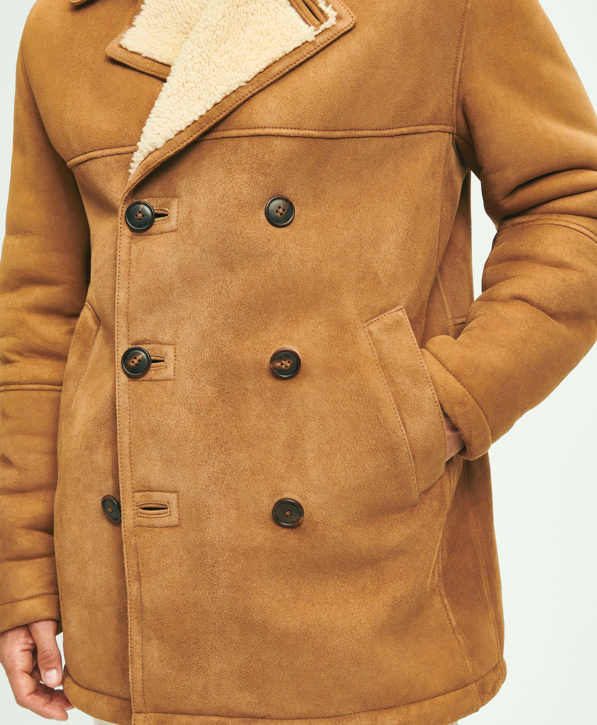 Brooks brothers shearling outlet coat