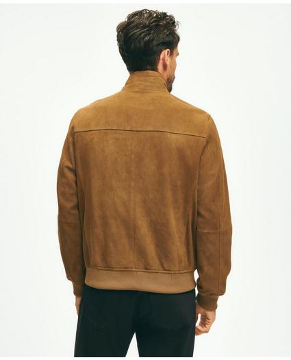 Perforated Suede Bomber Jacket, image 4