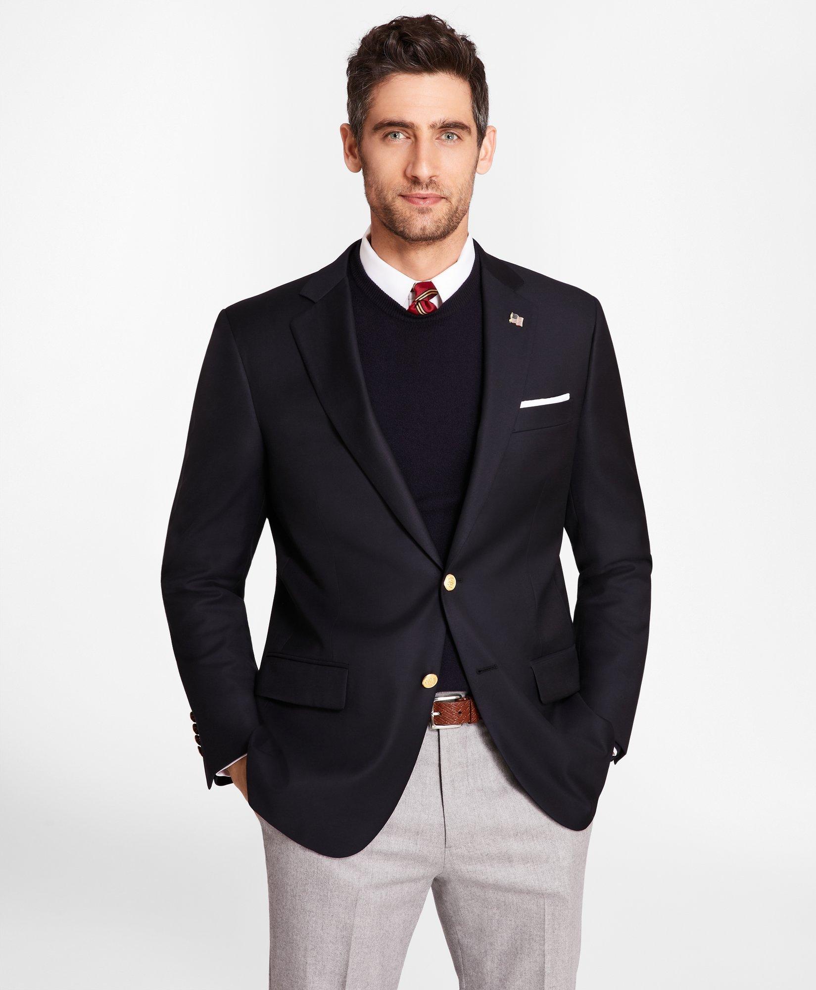 Country Club Madison Fit Saxxon Wool Two Button Blazer