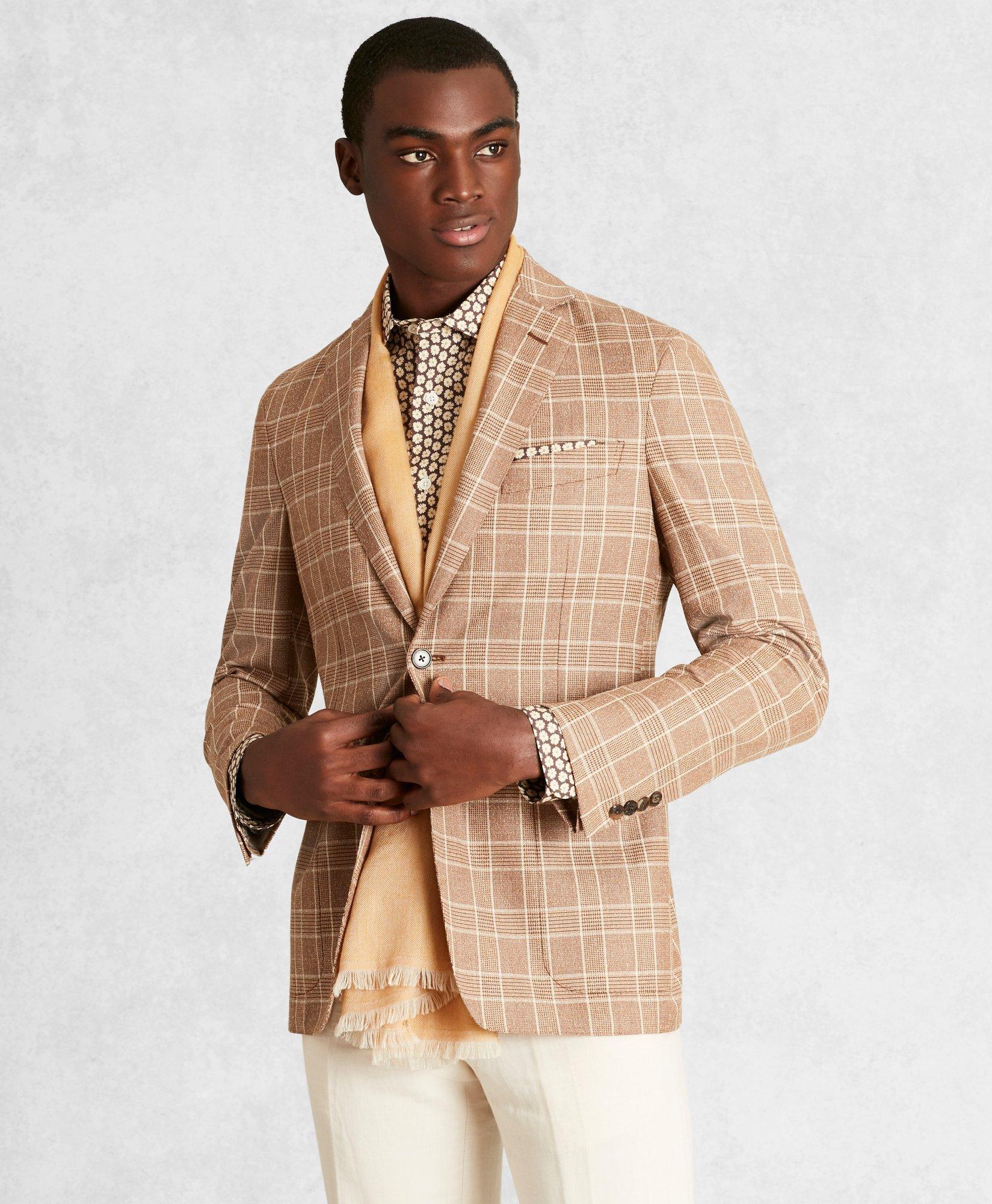 Golden Fleece® Wool-Blend Check Twill Sport Coat