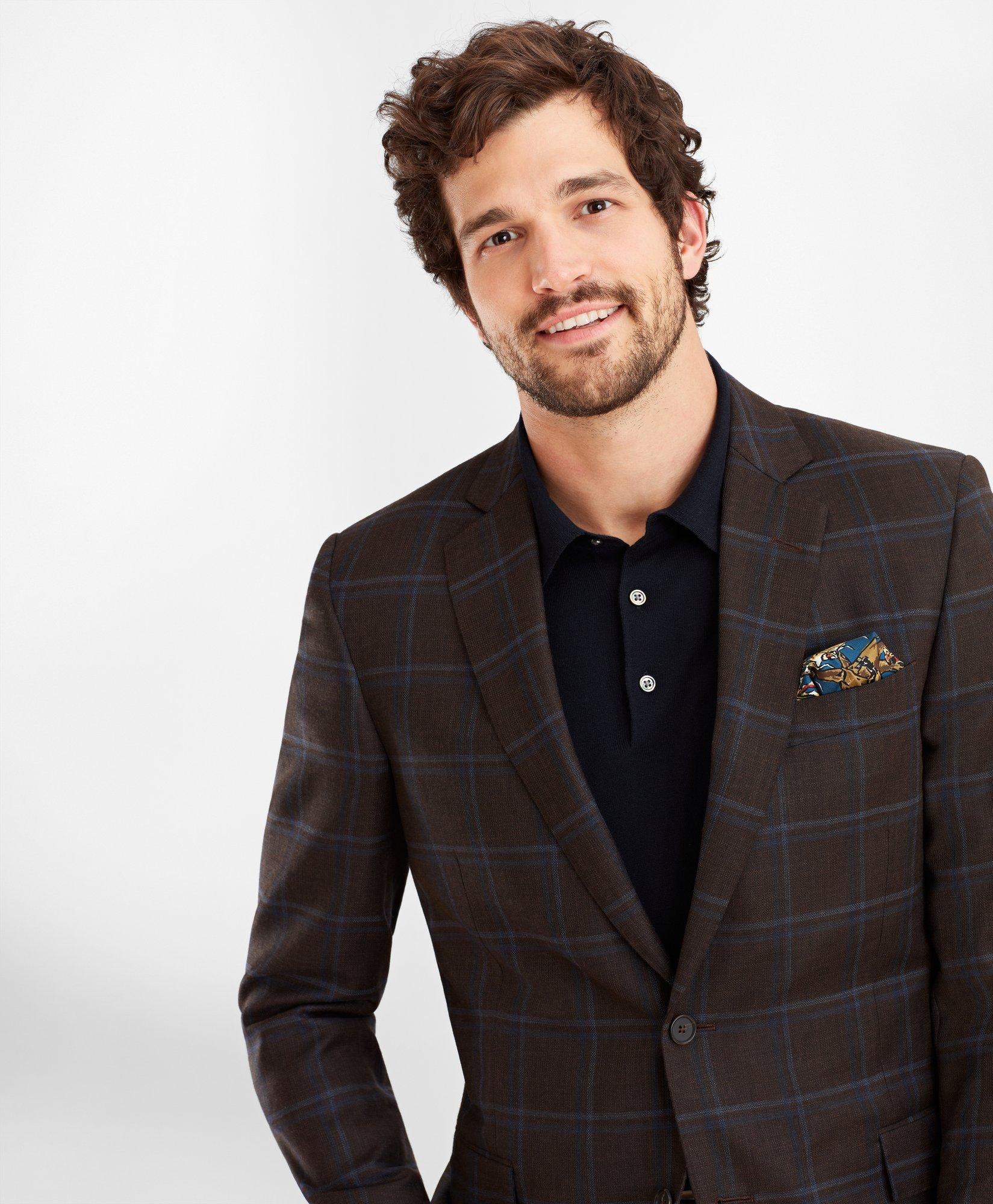 Regent Fit Plaid Sport Coat