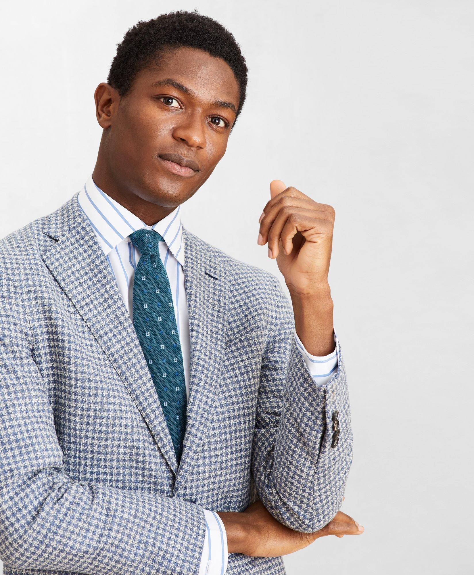 Blue shop houndstooth jacket