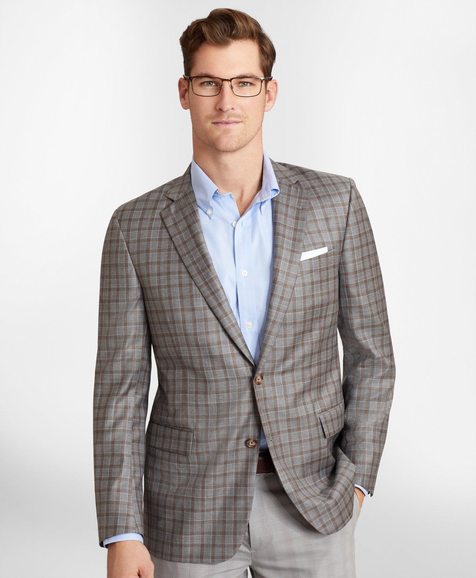 Regent Fit Plaid Sport Coat