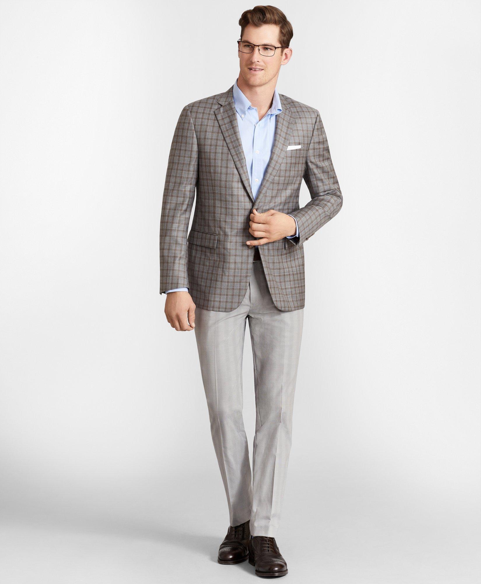 Regent Fit Plaid Sport Coat