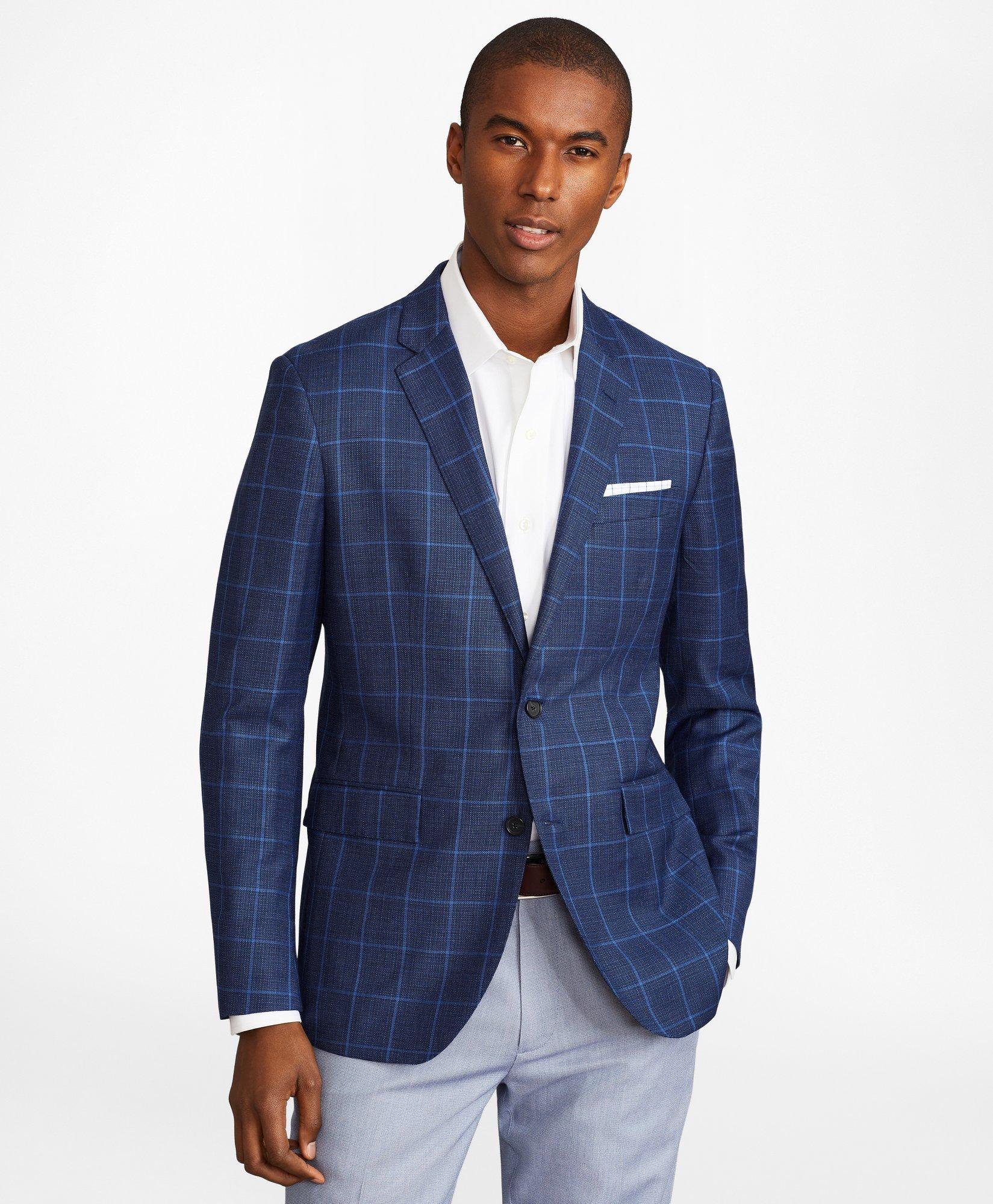 Milano Fit Hopsack Windowpane Sport Coat