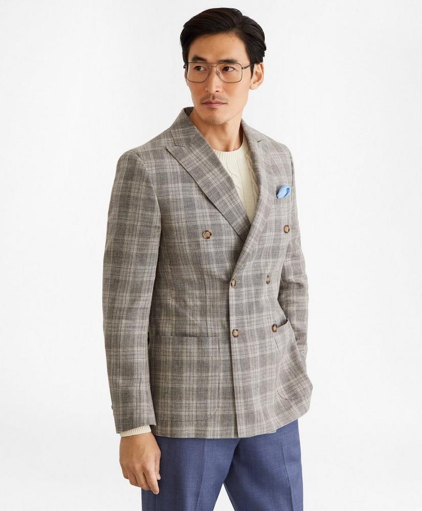 Regent Fit Double-Breasted Check Sport Coat, image 1