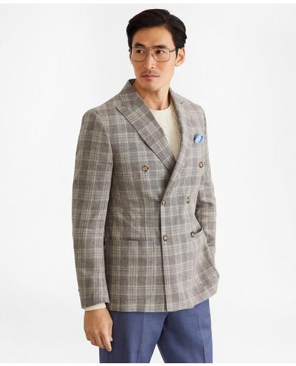 Regent Fit Double-Breasted Check Sport Coat, image 1