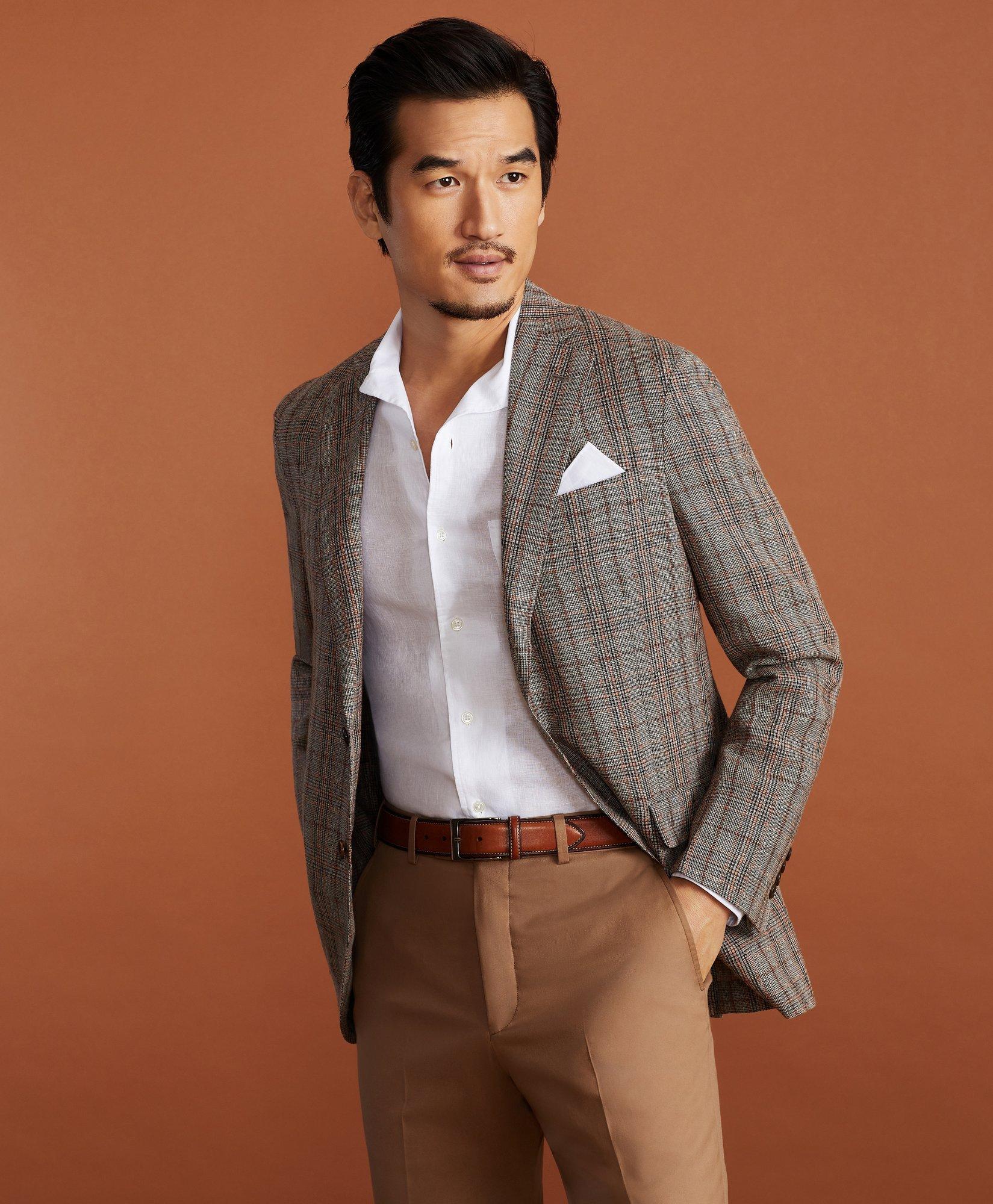 Golden Fleece BrooksCloud Hemp Wool Plaid Sport Coat