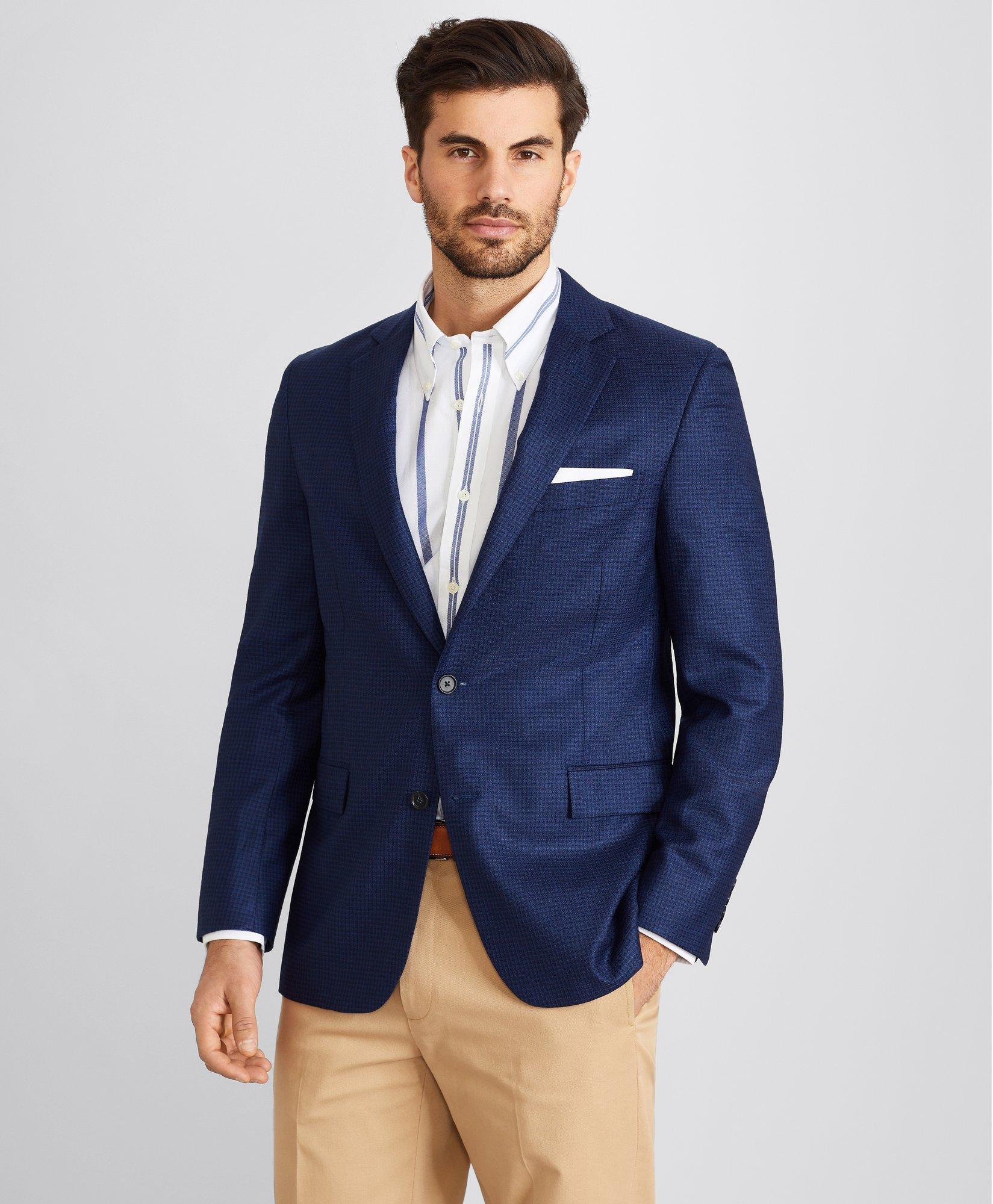 Eric Suit Jacket Blue Micro Check