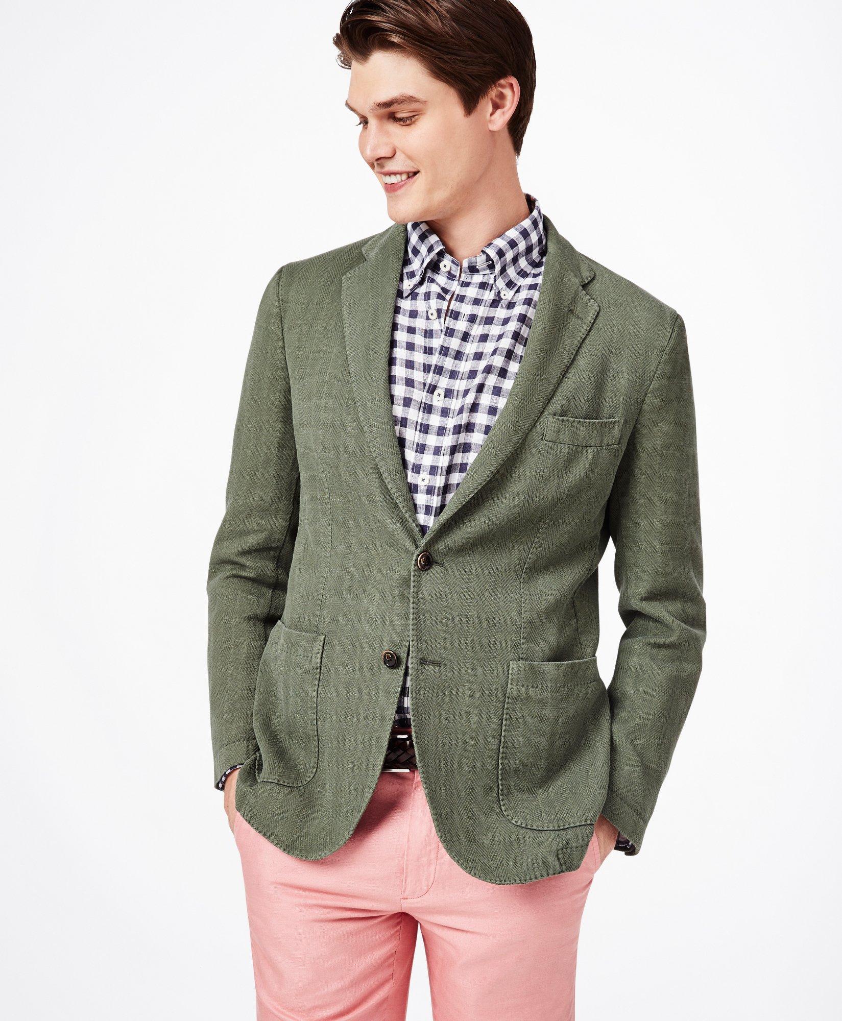 Brooks brothers green blazer sales