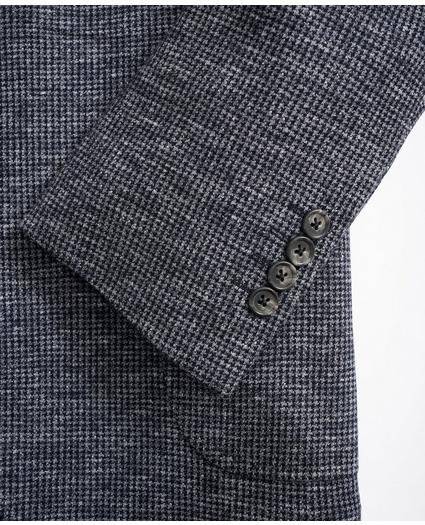 Regent Fit Houndstooth Cotton-Wool Knit Sport Coat, image 2